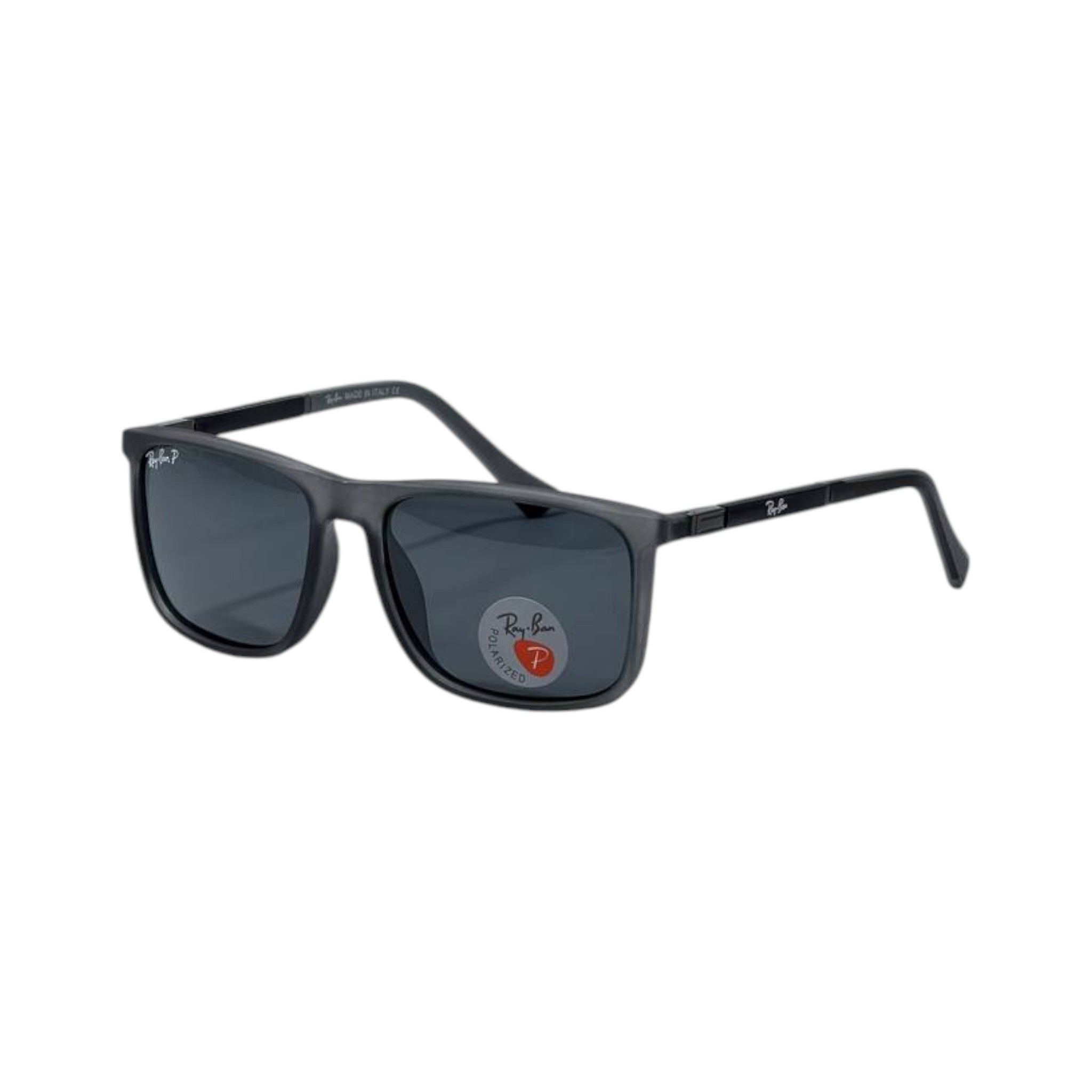 🕶️ Ray-Ban Polarized Square Sunglasses – Matte Black Edition