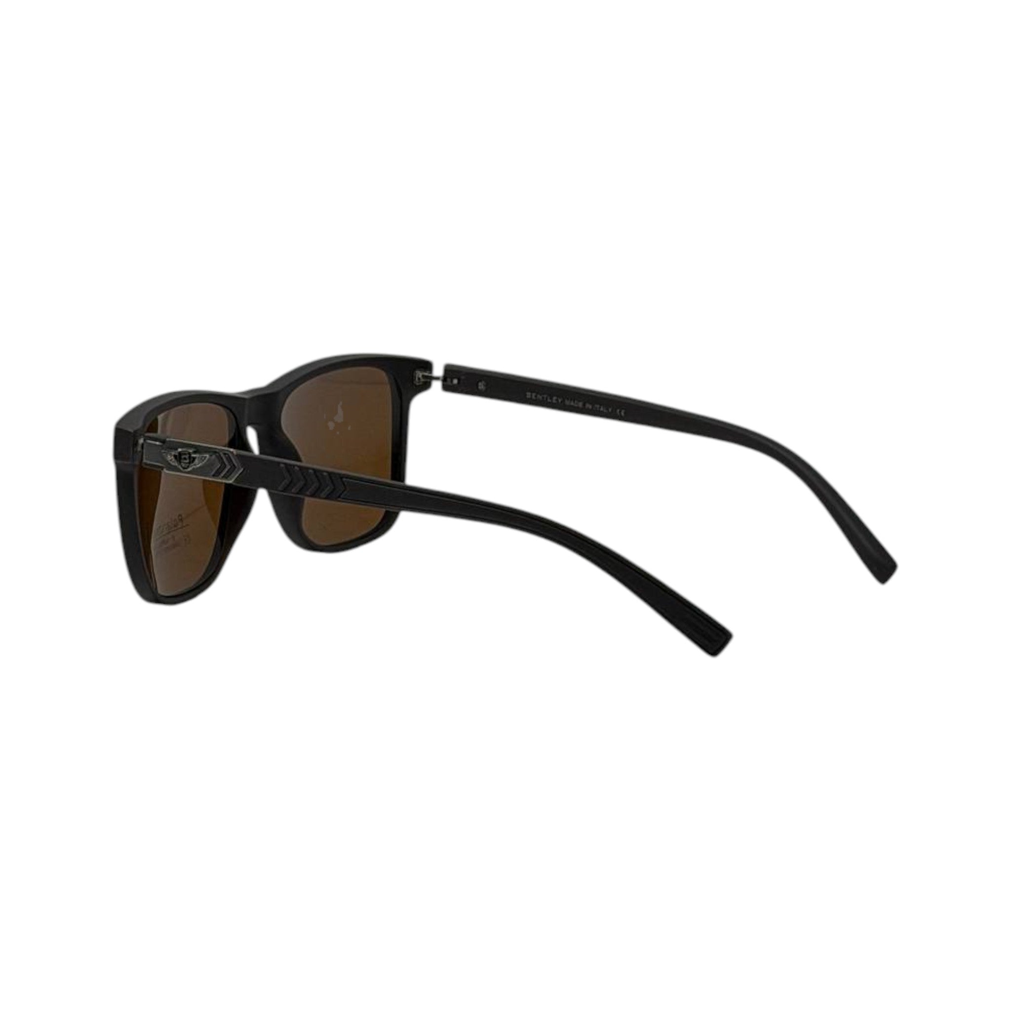 🕶️ Bentley Polarized Square Sunglasses – Black & Amber Luxury Edition ✨