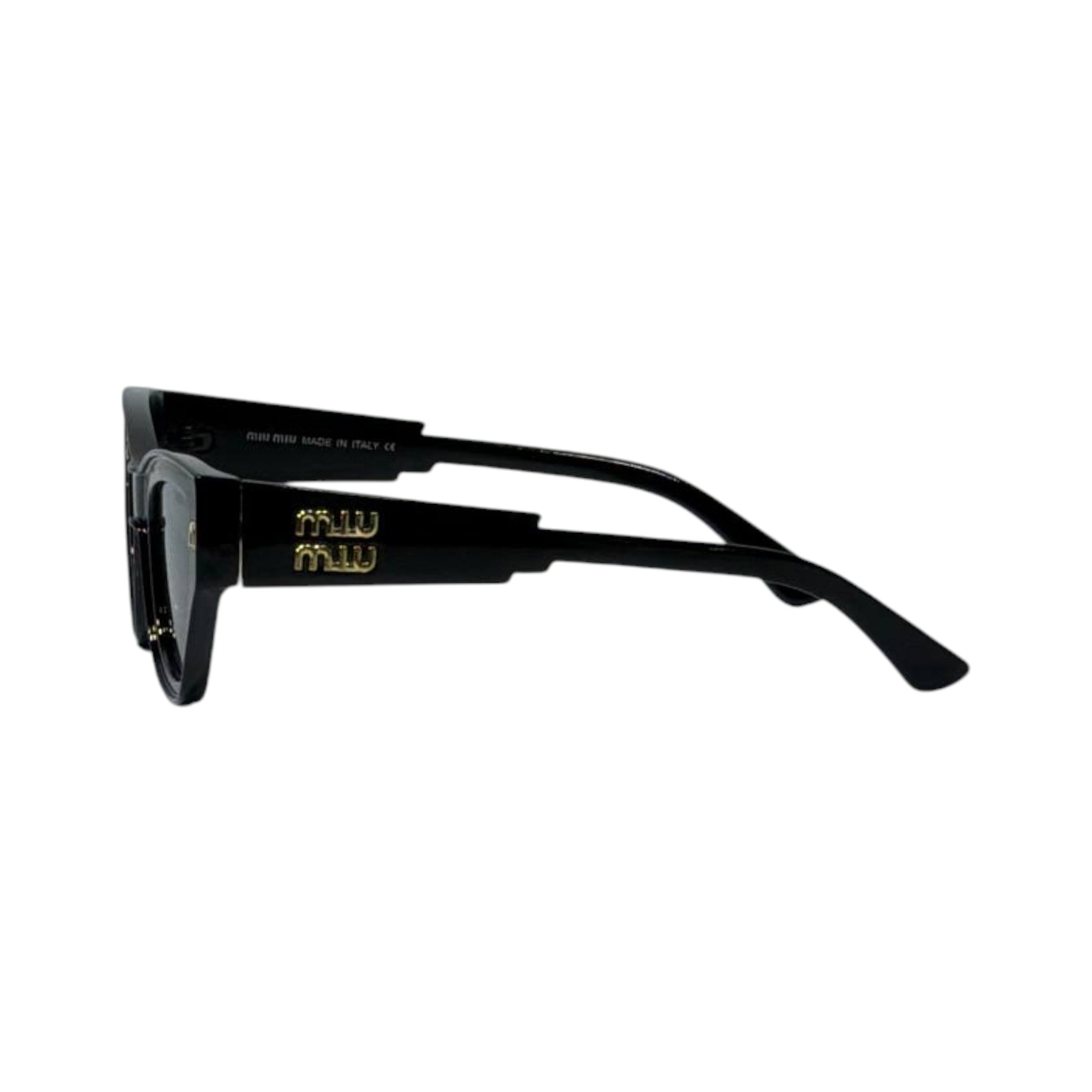 🕶️ Miu Miu Cat-Eye Sunglasses – Black & Gold Glam Edition ✨