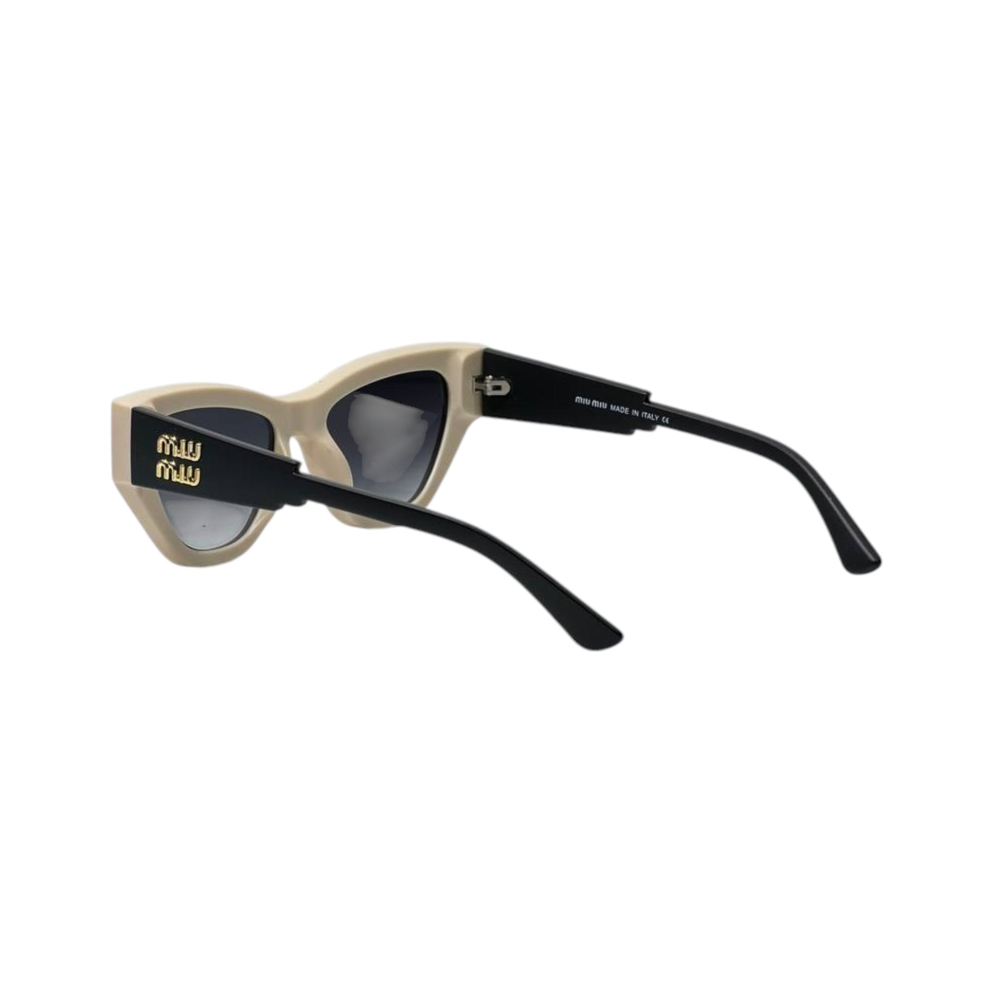 🕶️ Miu Miu Cat-Eye Luxury Sunglasses – Black & Gold Edition ✨
