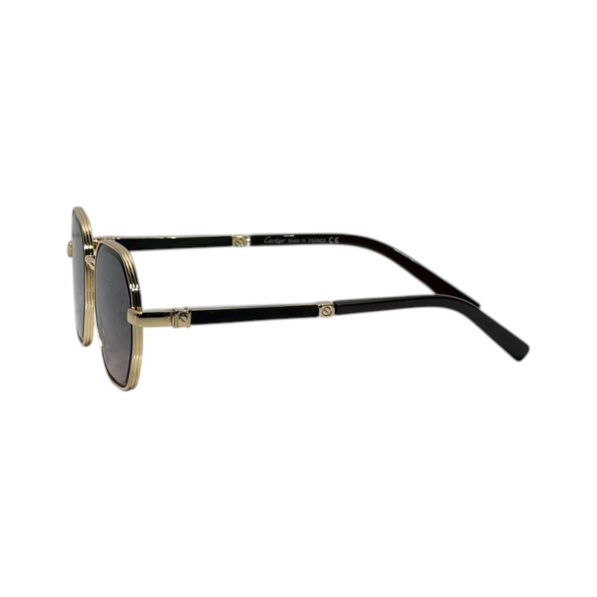 Cartier Prestige Gold Geometric Sunglasses