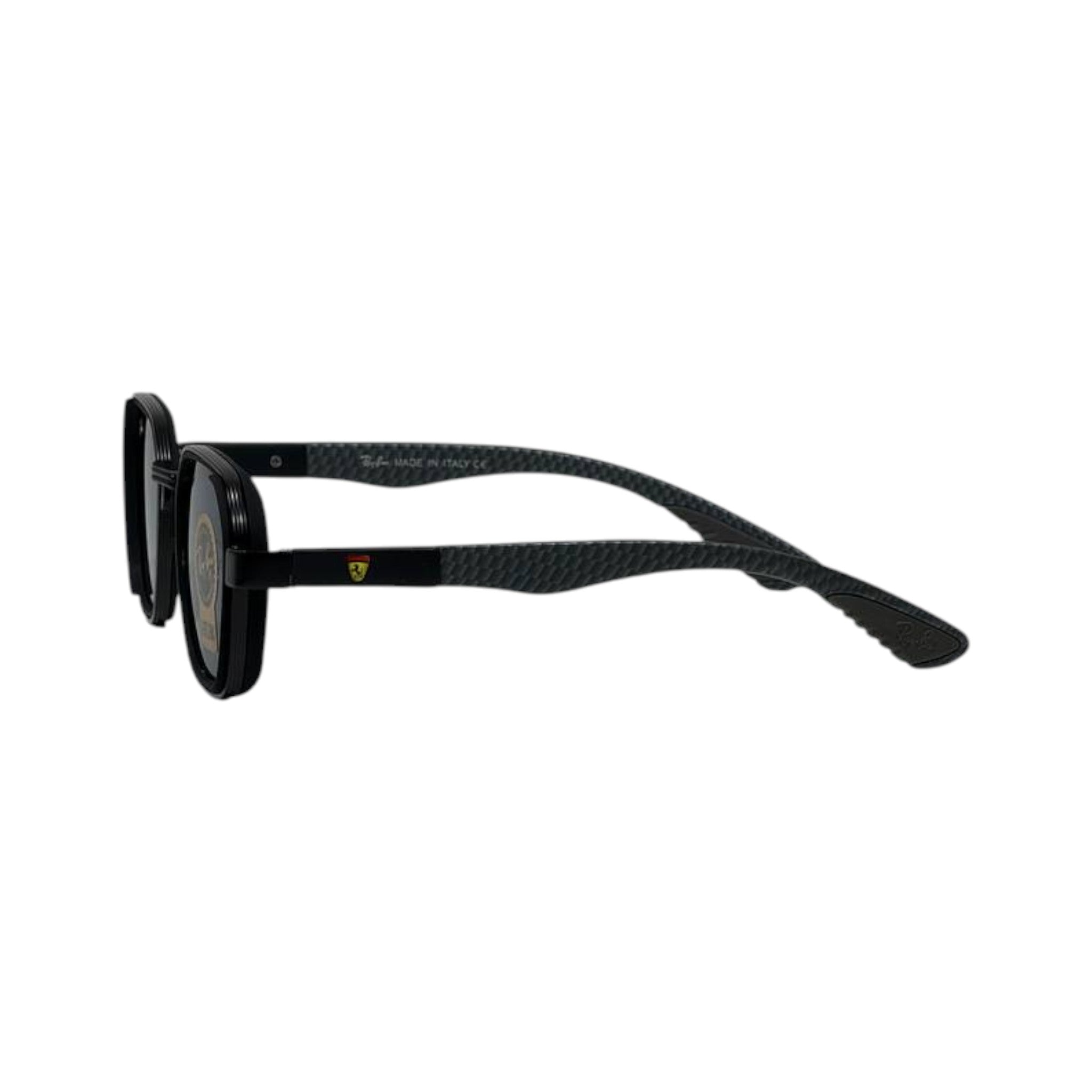 🕶️ Ray-Ban Ferrari Collection Black Square Sunglasses – Racing Spirit & Luxury Style 🏎️⚫