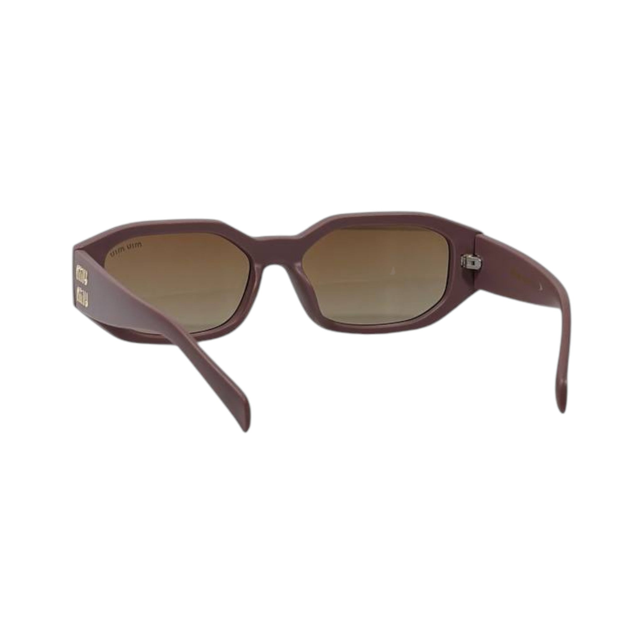 🕶️ Miu Miu Logo Oversized Sunglasses – Modern Elegance in Mauve 🤎✨