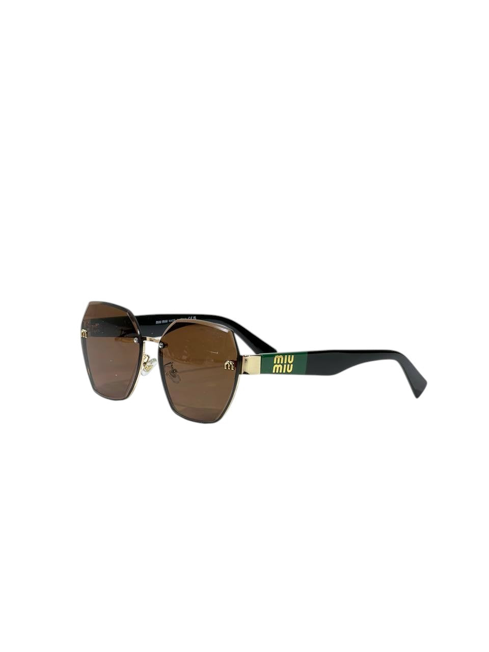 🕶️ Miu Miu Geometric Brown Lens Sunglasses – Contemporary Luxury & Effortless Style ✨🤎