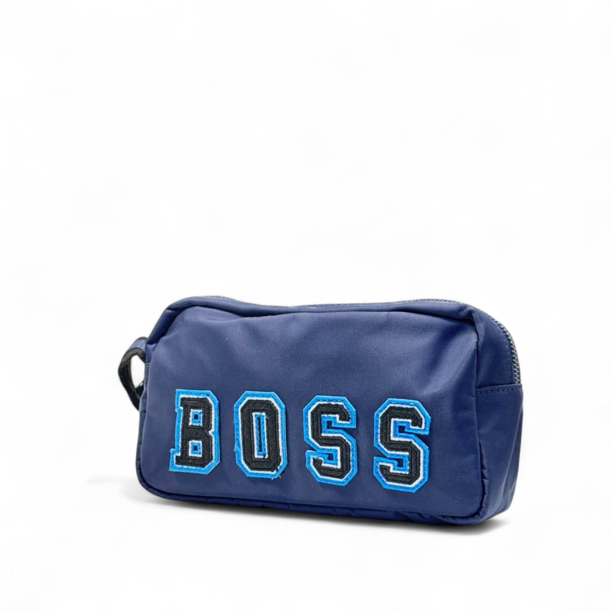 BOSS Royal Blue Embroidered Pouch โ Iconic Streetwear Touch ๐๐งข