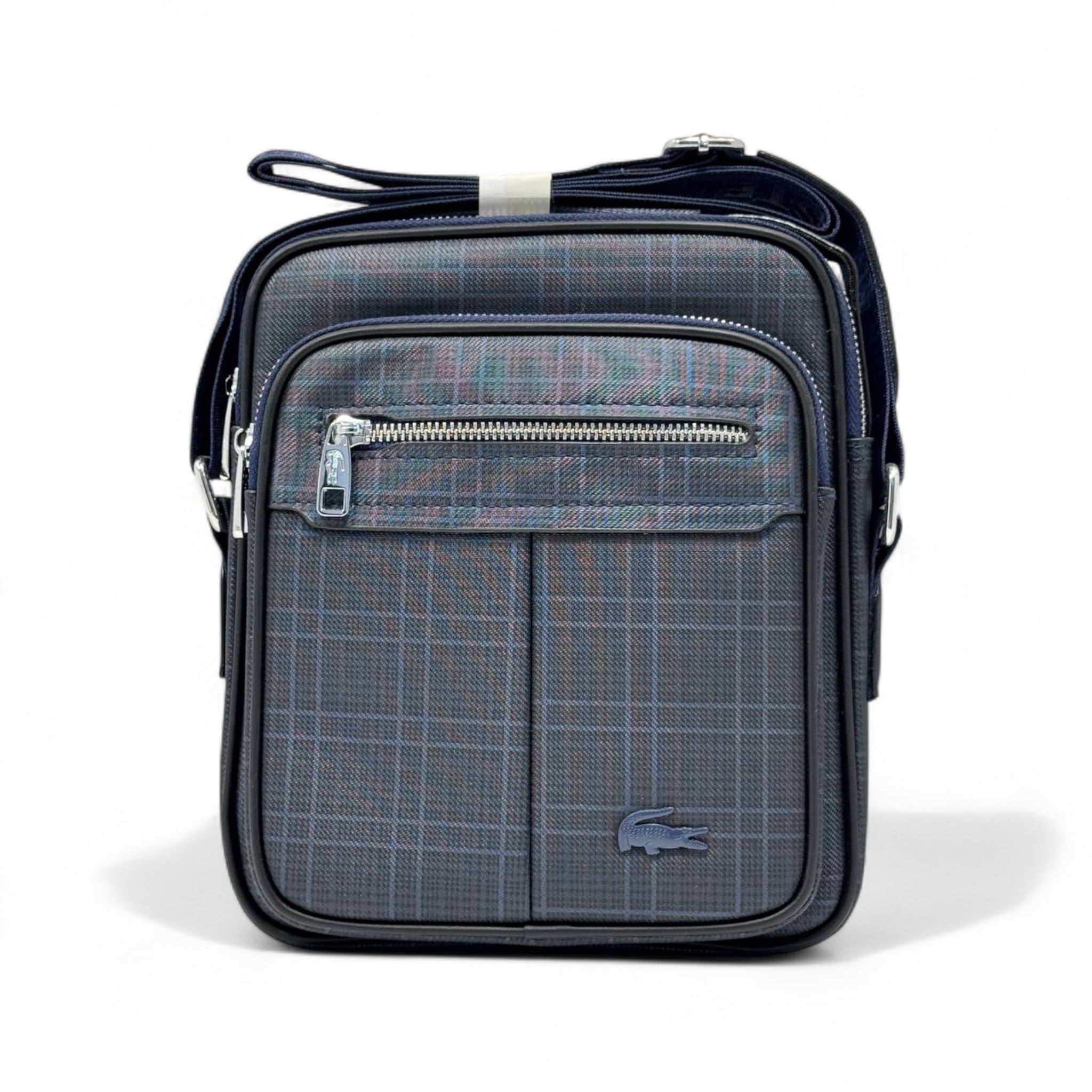 Lacoste Grid Check Crossbody Bag โ Sleek & Structured Style ๐๐ผ