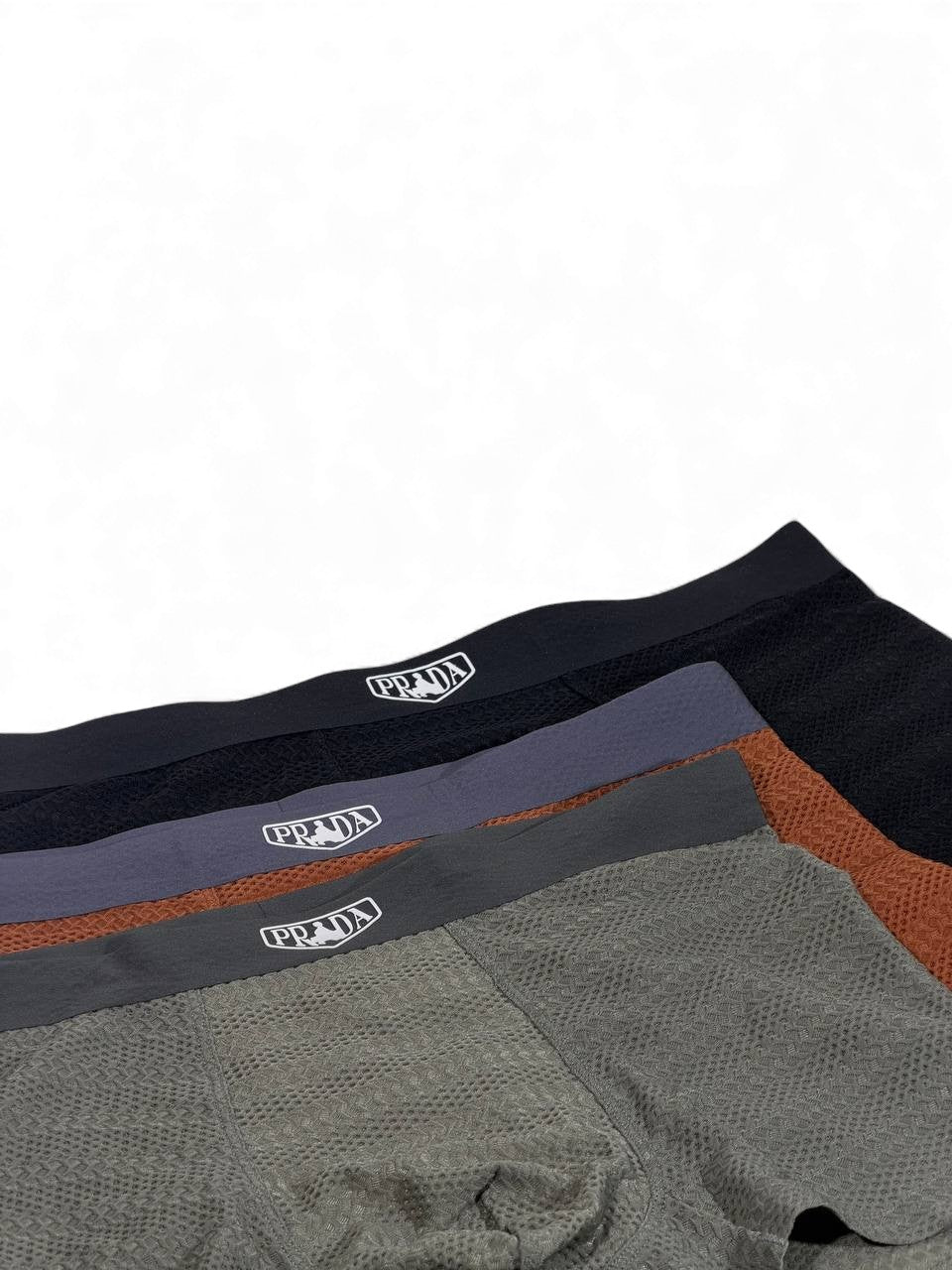 ✨Prada Inspired Breathable Men's Boxer Set – 3 Premium Pieces