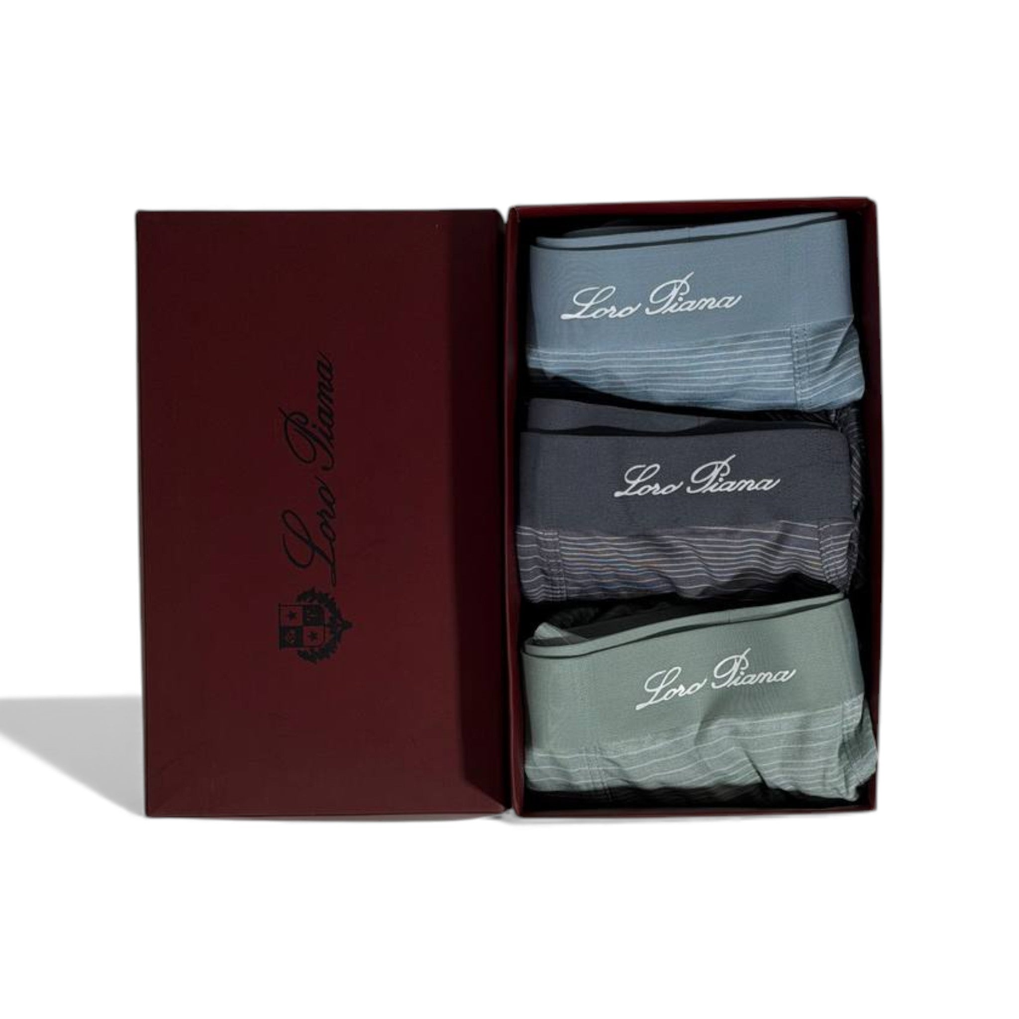 Loro Piana Inspired Premium Striped Men's Boxer Set – 3 Elegant Pieces