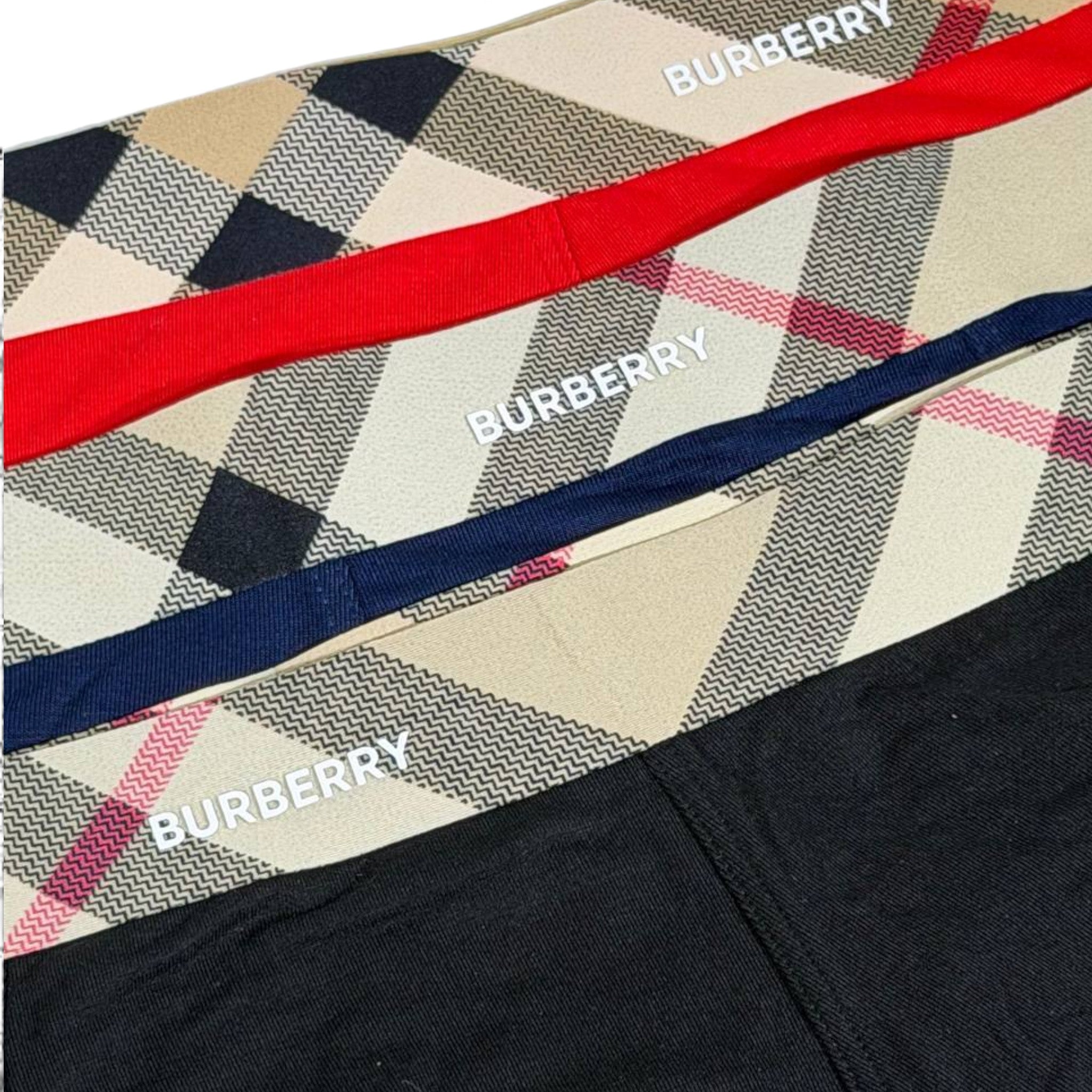 Burberry Inspired Check Waistband Men's Boxer Set – 3 Premium Pieces