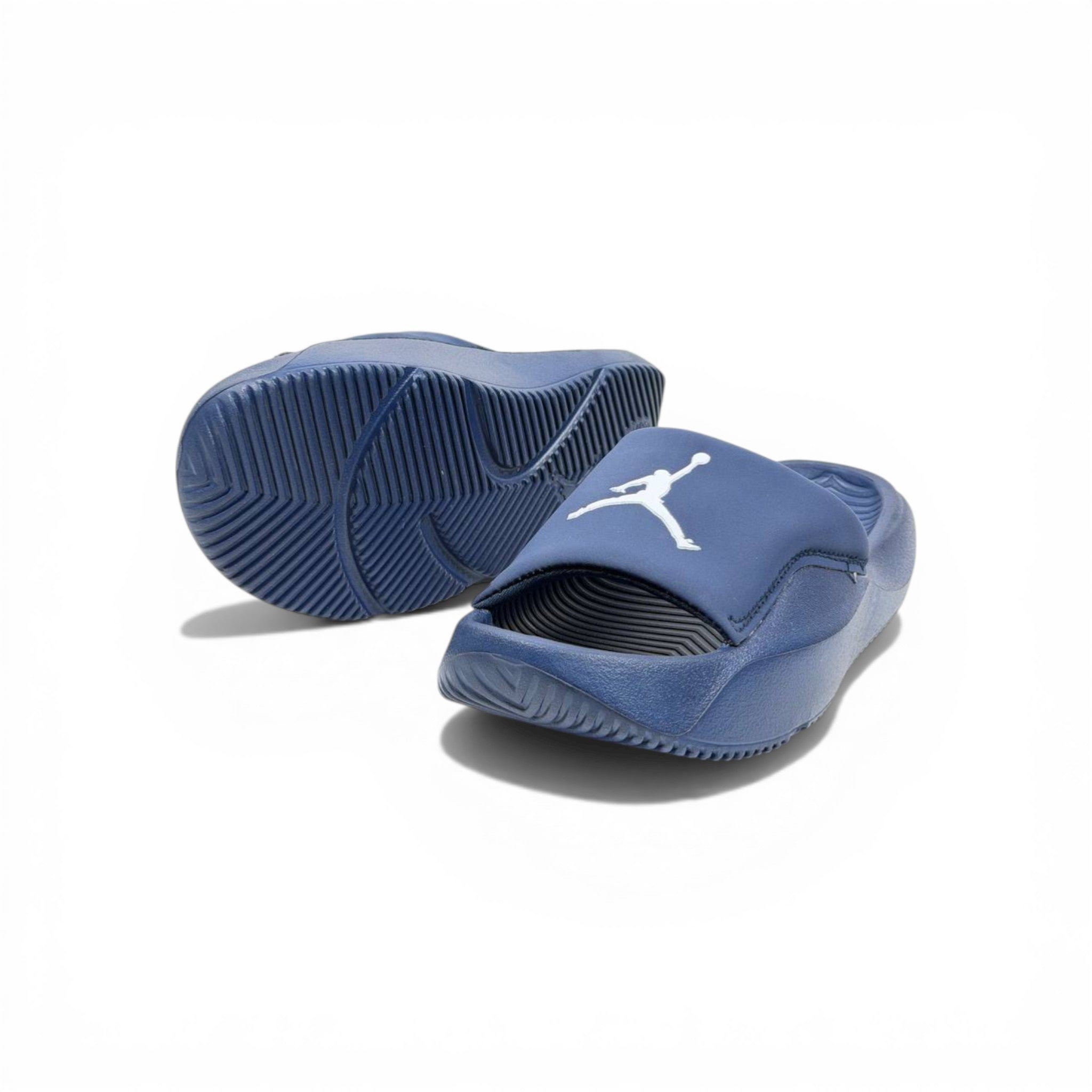 🏀 Air Jordan Comfort Slides – Navy Blue Everyday Luxury Slip-On