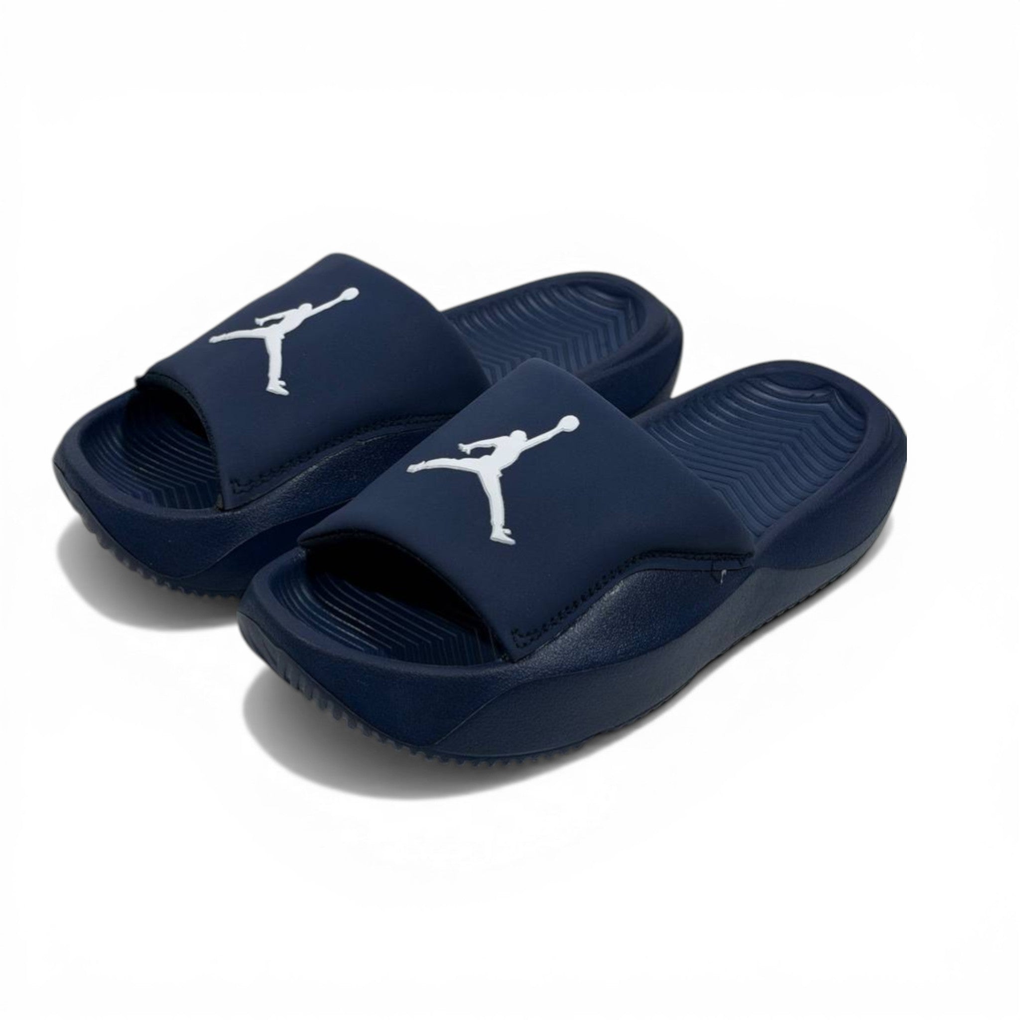 🏀 Air Jordan Comfort Slides – Navy Blue Everyday Luxury Slip-On