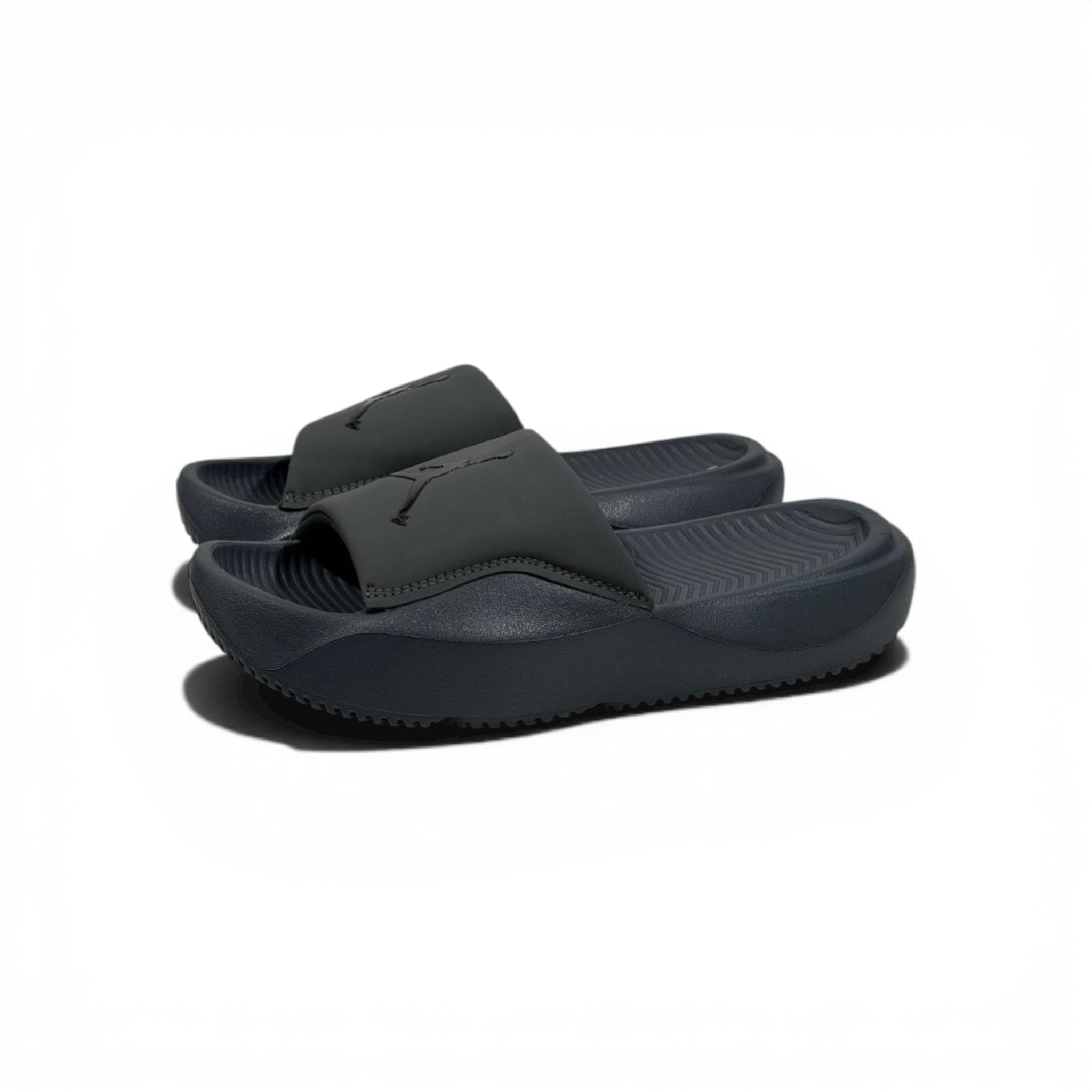 ⚫ Air Jordan Shadow Slides – All Grey Minimal Comfort Edition