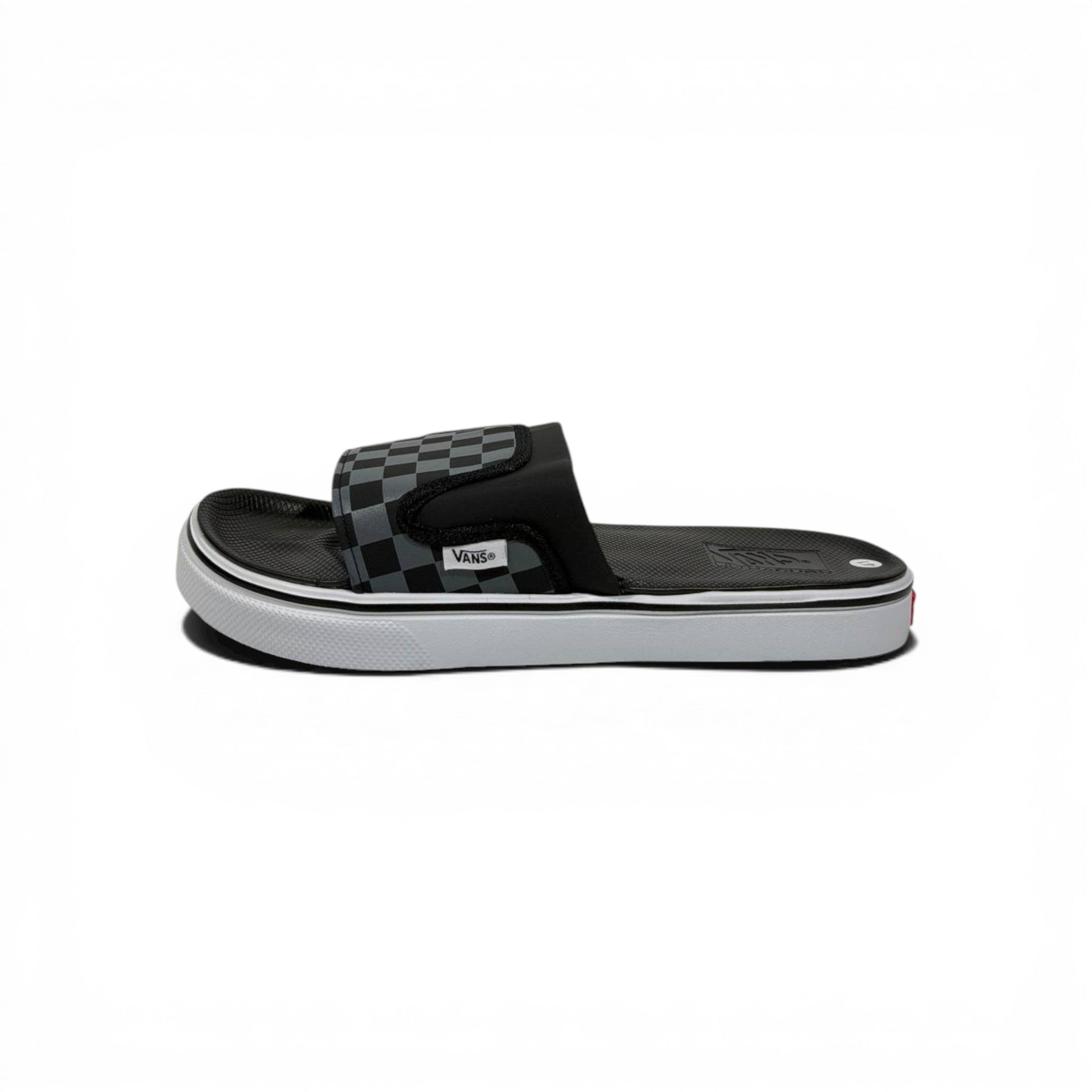 ⚫🩶 Vans Checkerboard Slides – Black & Grey Urban Edition