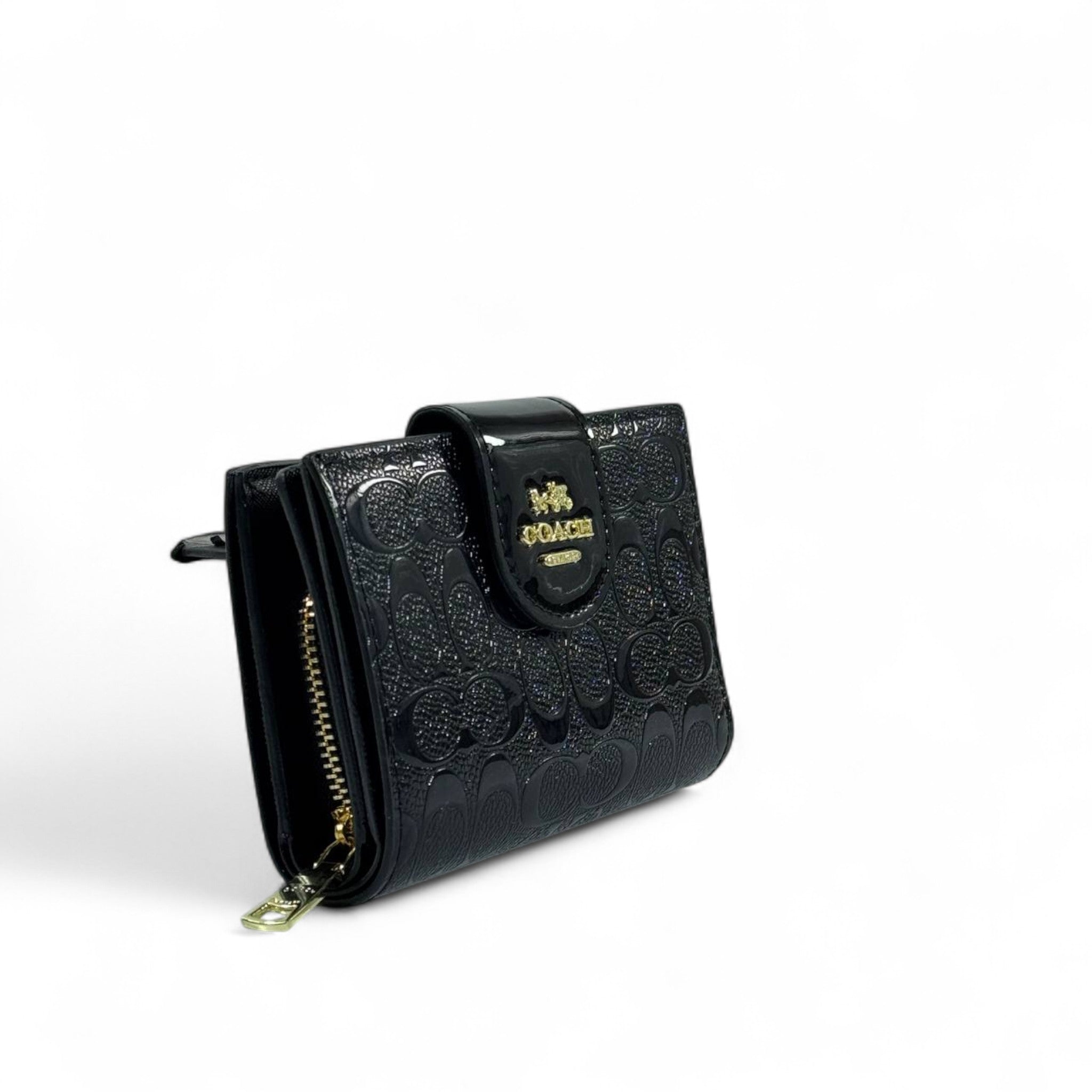 Coach Embossed Black Leather Wallet 🖤✨ | Timeless Luxury