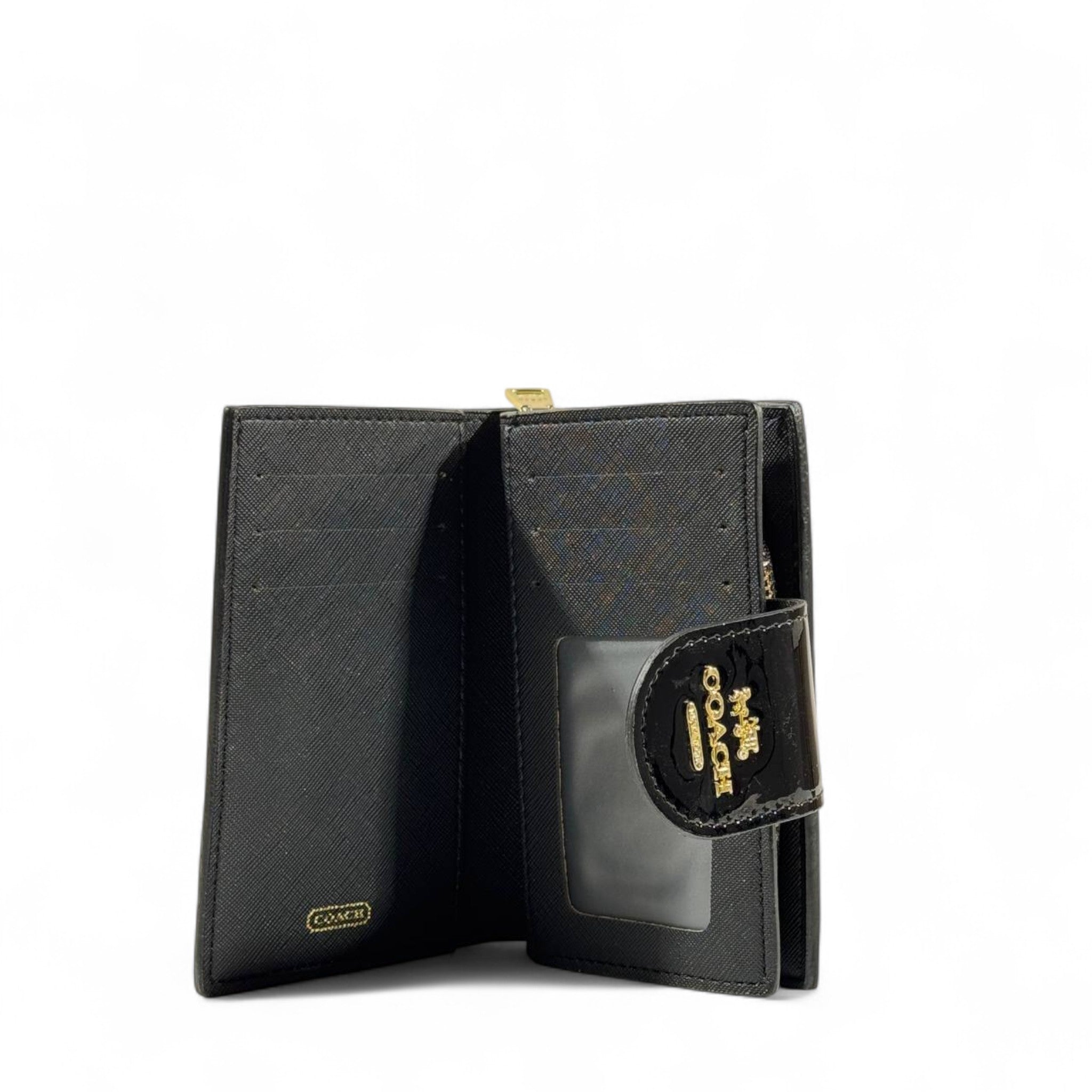Coach Embossed Black Leather Wallet 🖤✨ | Timeless Luxury