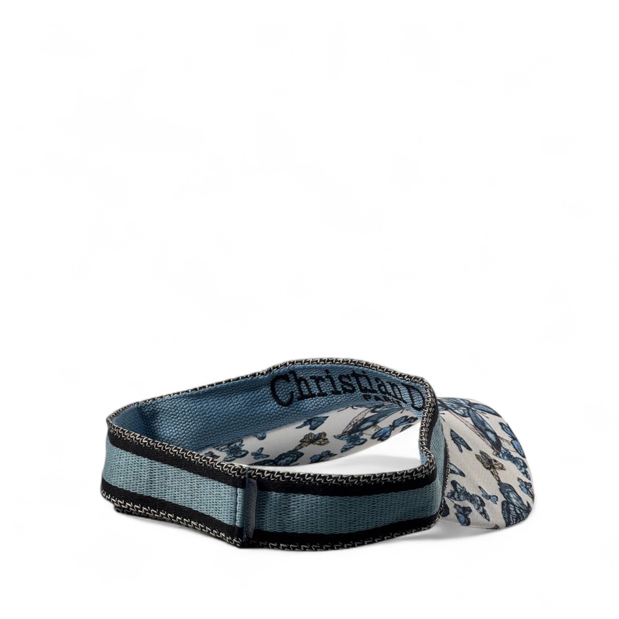 Christian Dior Butterfly Embroidered Visor 🦋💙✨