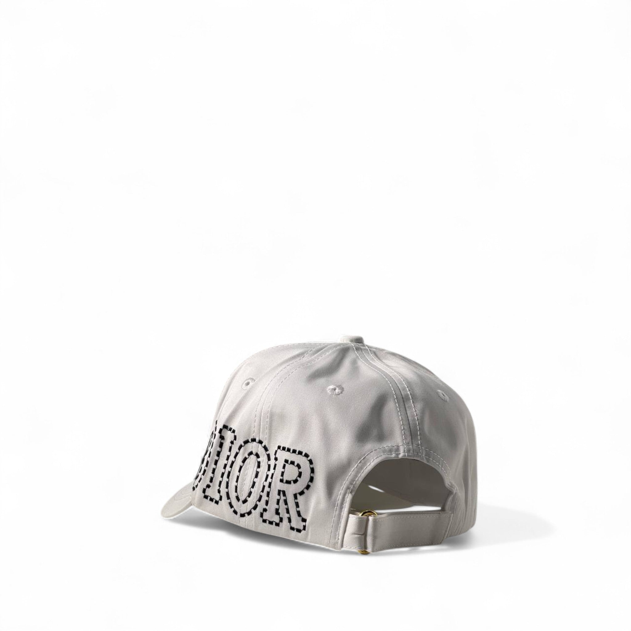 Dior White Baseball Cap with Black Stitched Logo ⚪🖤🧢