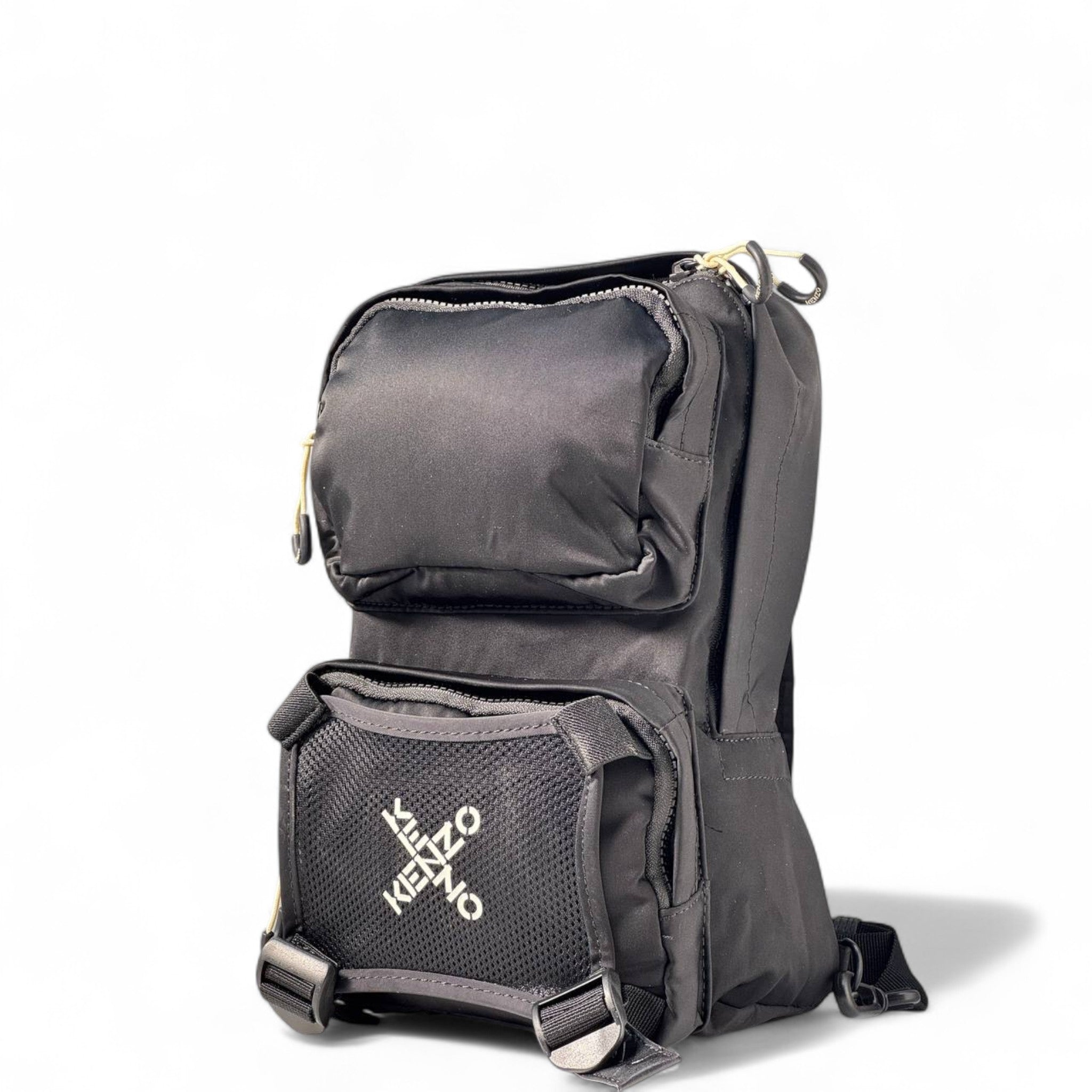 Kenzo Utility Sling Bag – Jet Black 🖤✨