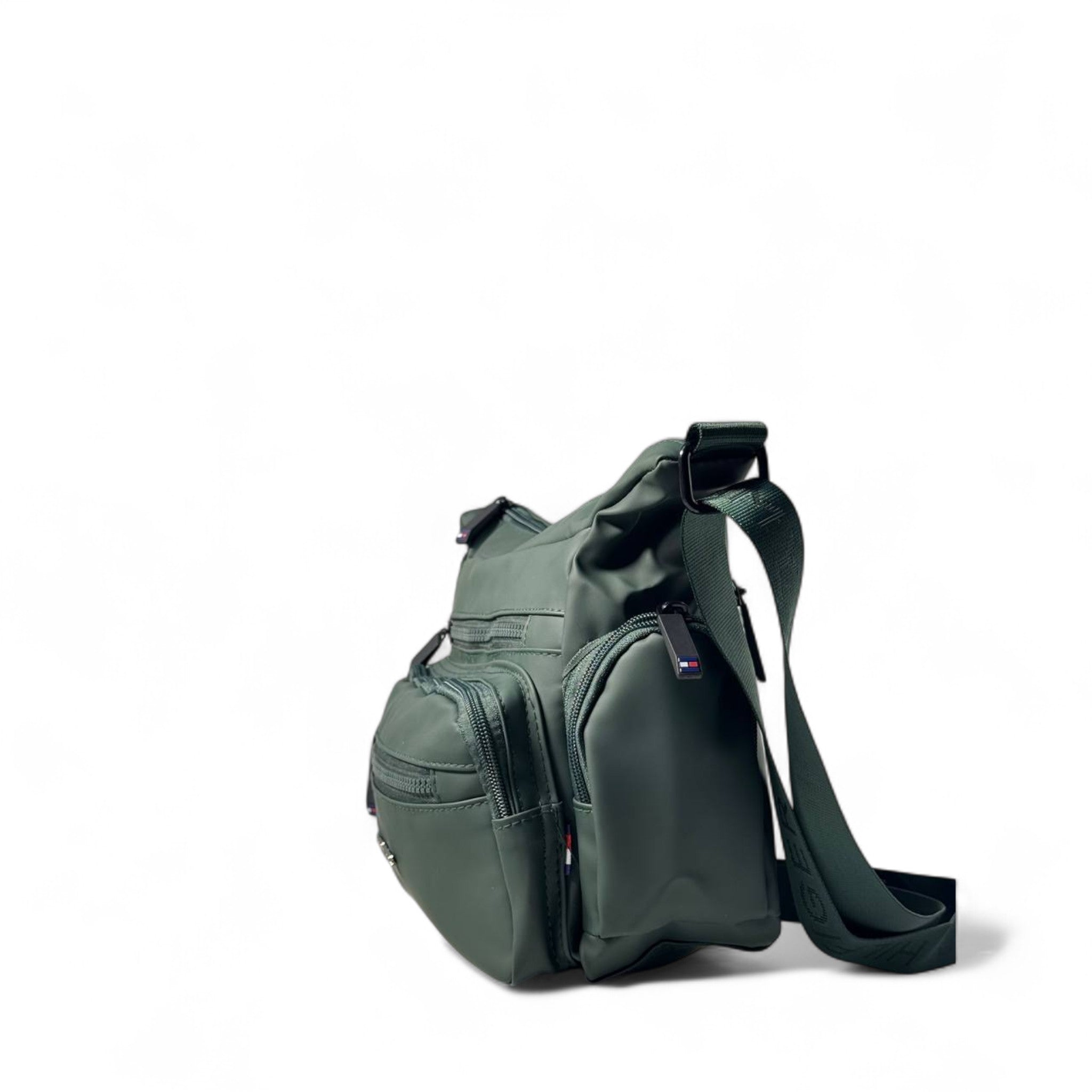๐ Tommy Hilfiger Green Crossbody Bag โ Multi-Zip Utility Sling | Urban Casual Style ๐๐บ๐ธ