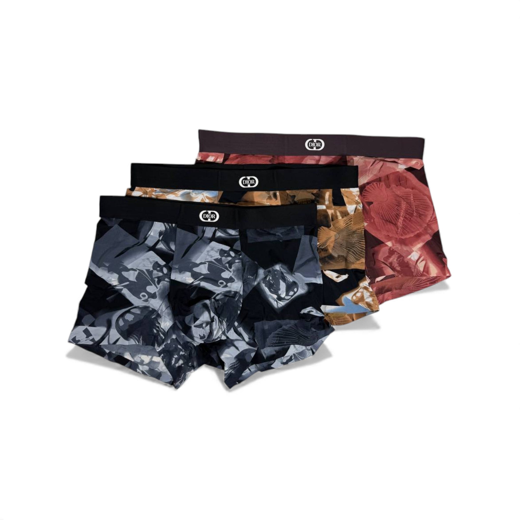 Dior Premium Men’s Printed Boxer Set – 3 Pieces | Ultra-Soft & Stylish Comfort 👑🩳