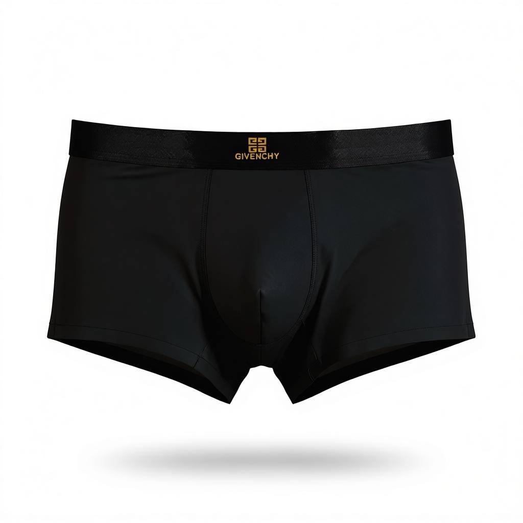 Givenchy Men’s Luxury Boxer Set – 3 Pieces | Ultra-Soft Stretch with Signature Gold Logo 🩳💛
