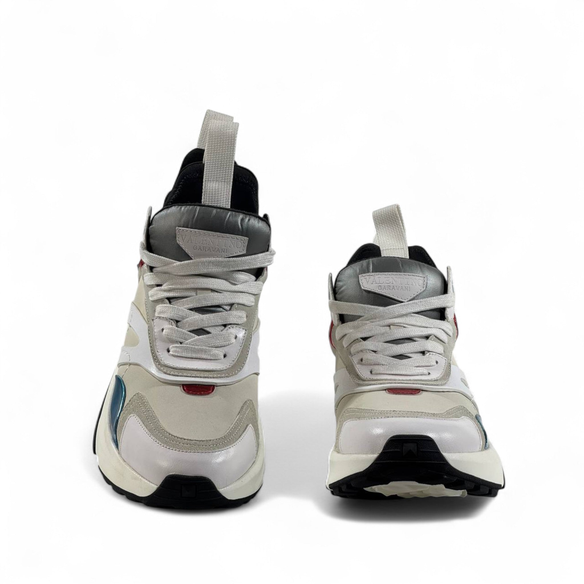 Valentino Garavani Bounce Sneakers – White & Multicolor Luxe ⚡🤍