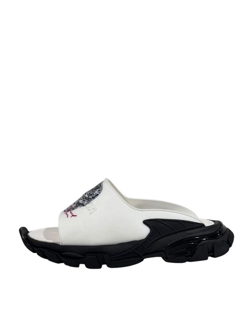 Balenciaga Graphic Slide Sandals – Black & White Edition 🖤🤍🔥