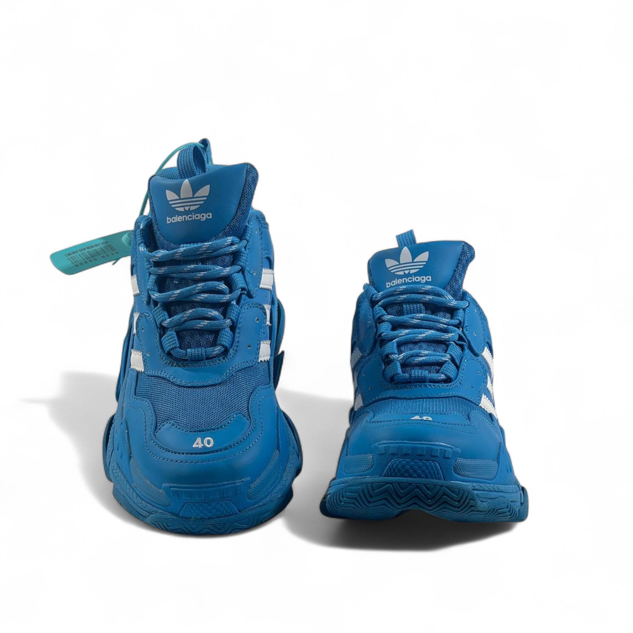 Balenciaga x Adidas Triple S Sneakers – Blue & White Collab Edition 💙⚡