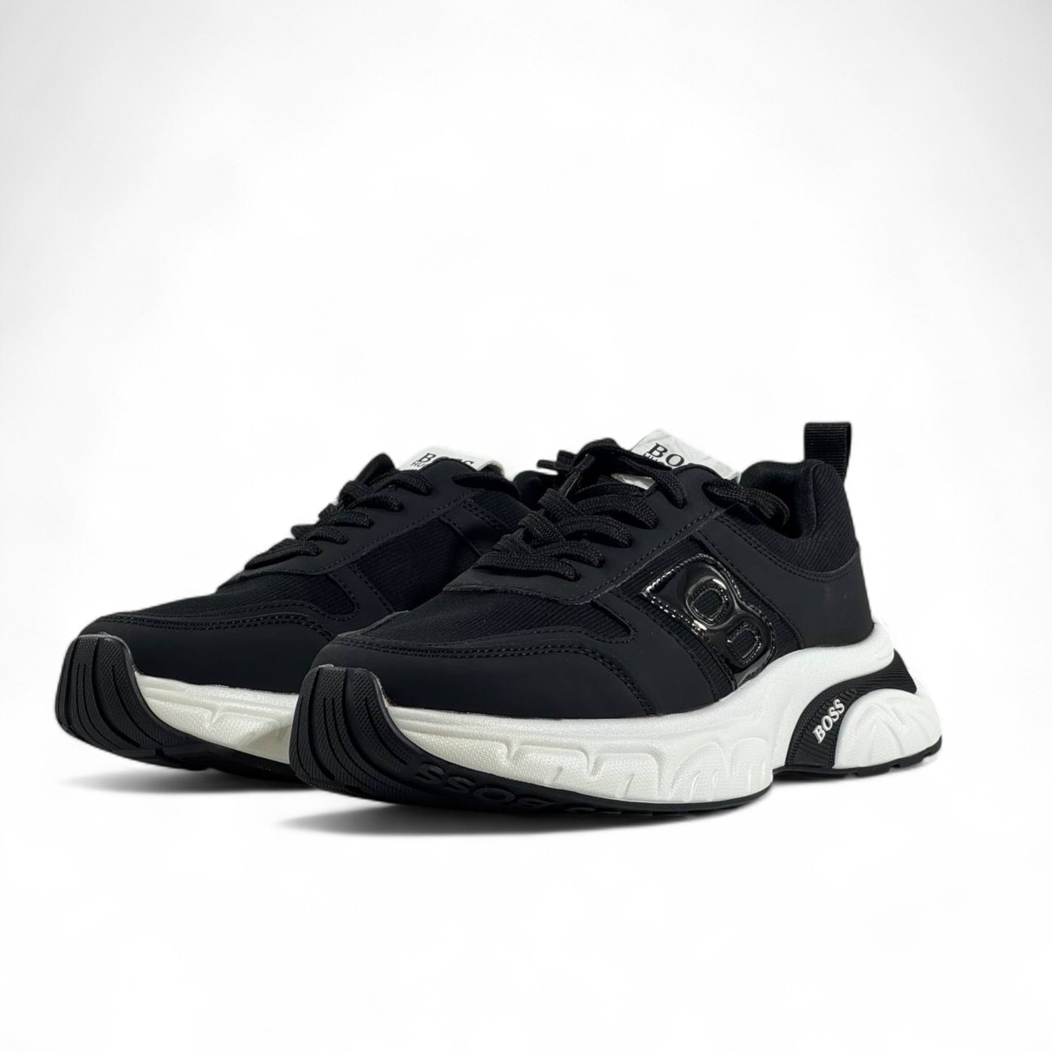 Hugo Boss Sneakers – Black & White Modern Luxe ⚡🖤