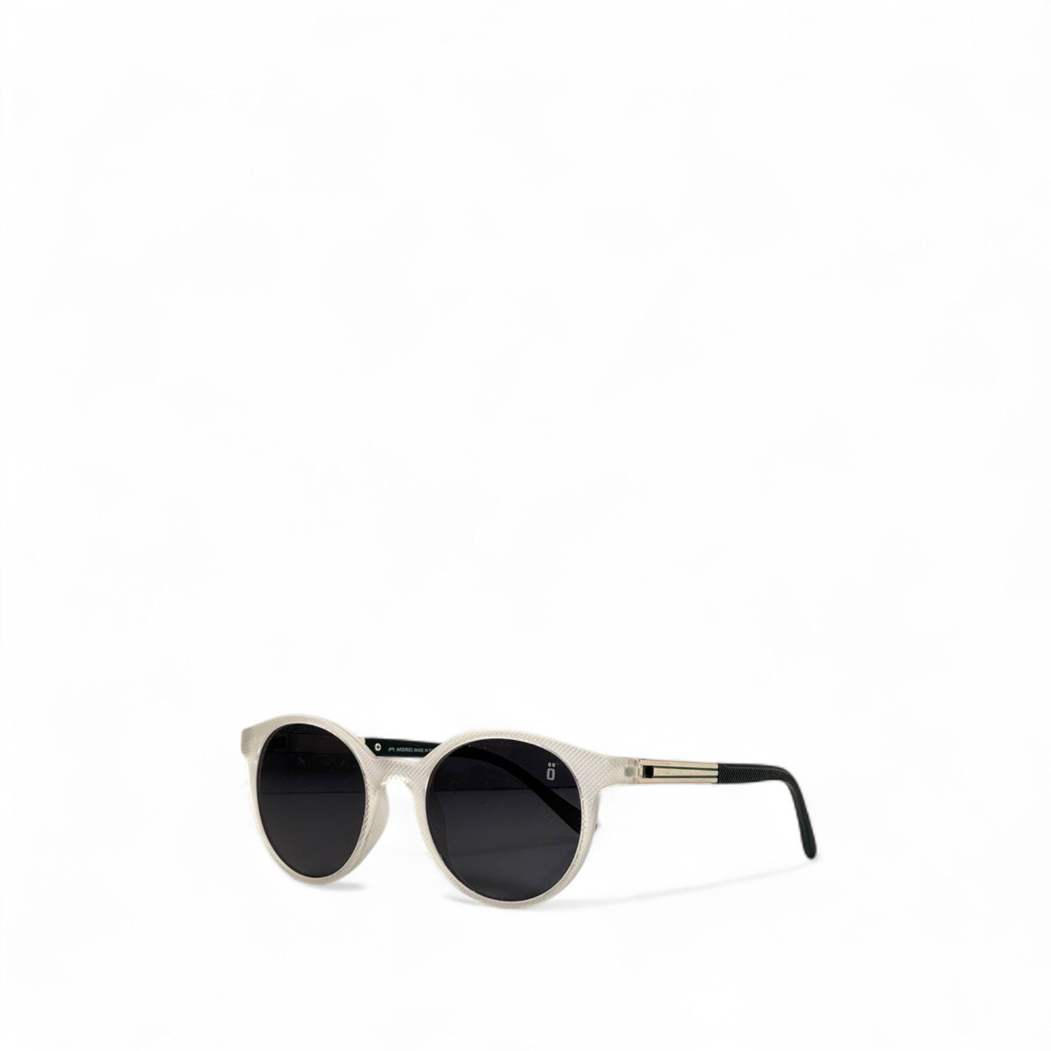 ⚪ OGA White Round Sunglasses – Minimalist Nordic Craft with a Modern Twist 🖤🕶️