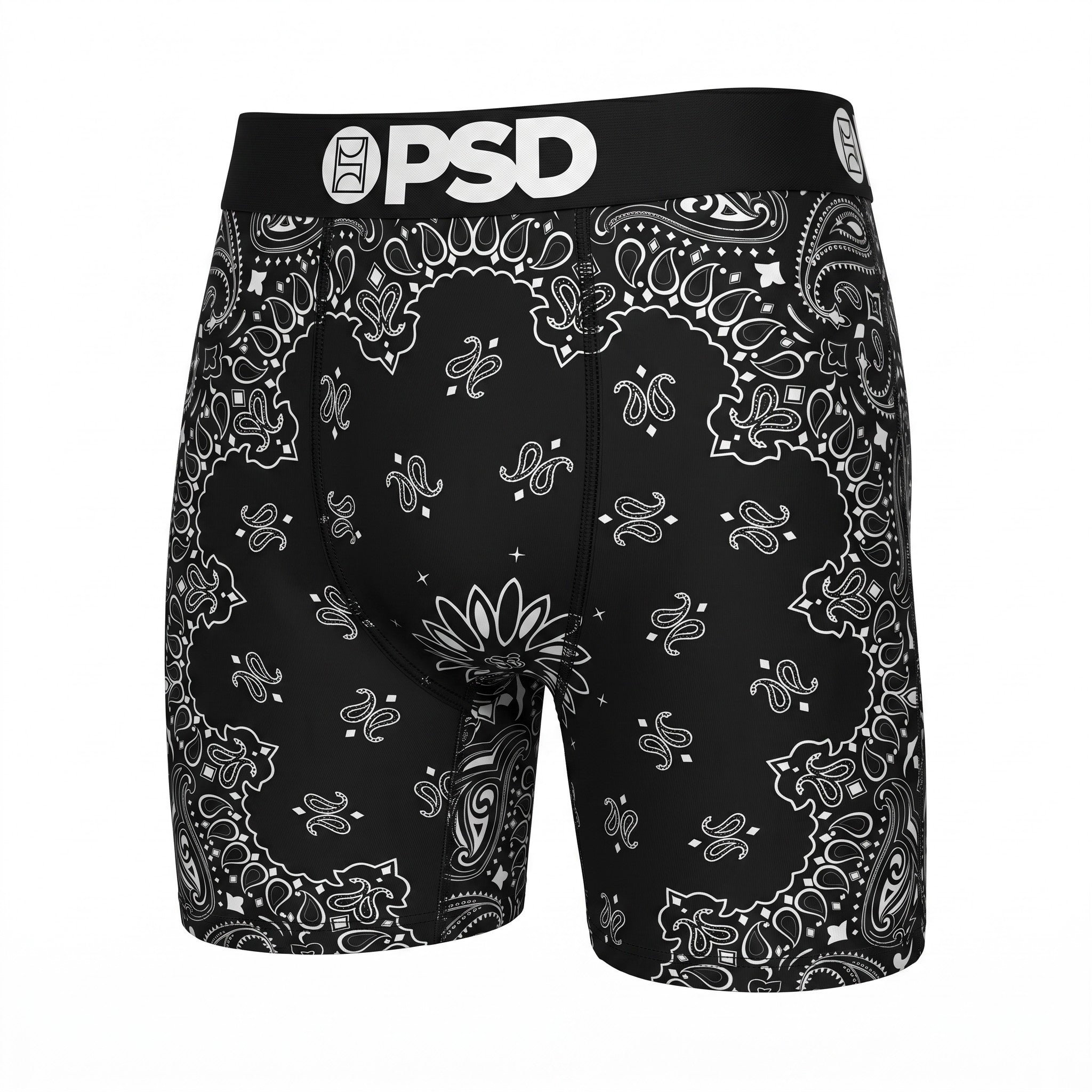 🖤🤍 PSD Black Bandana Compression Boxer Briefs | Performance Athletic Underwear 🔥