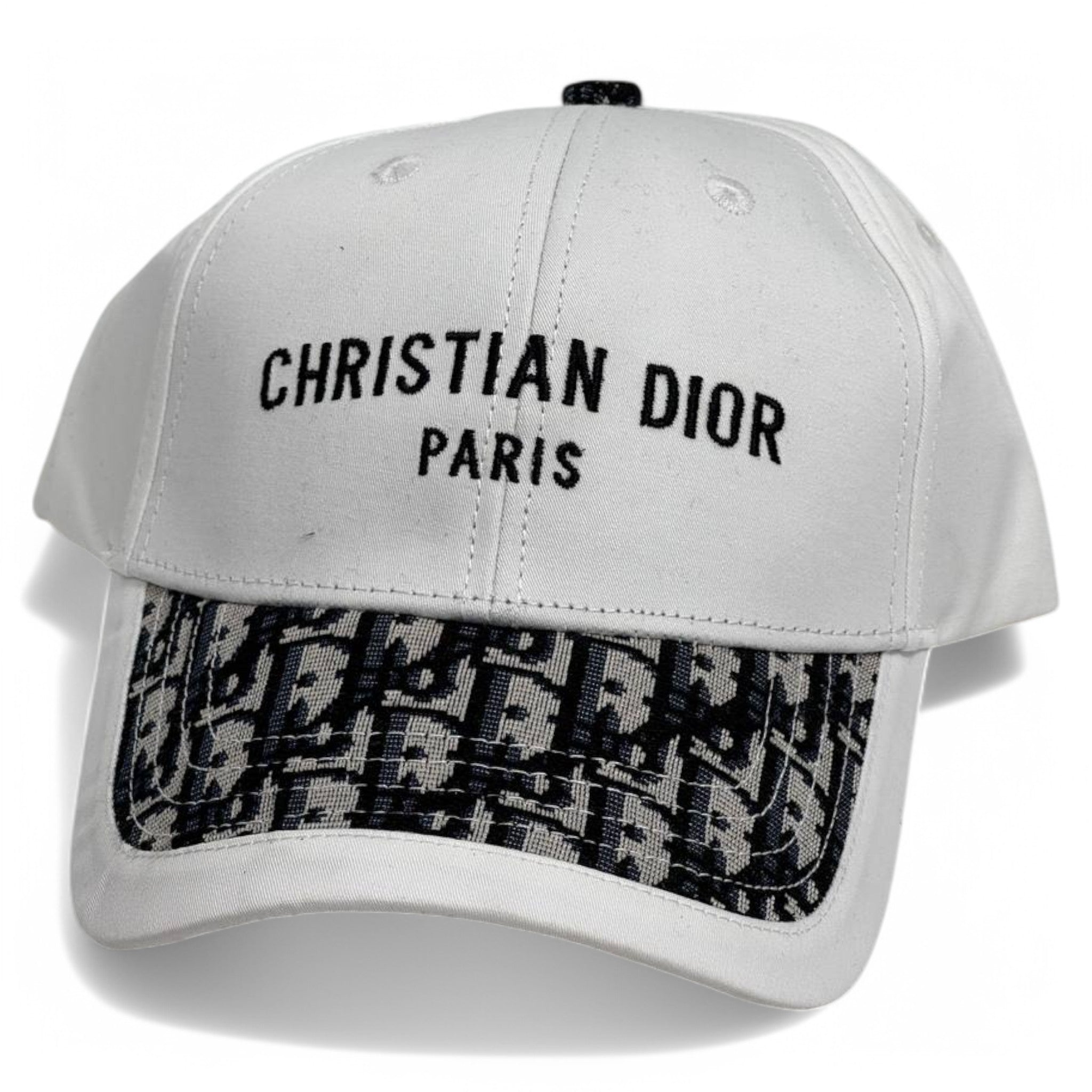 Christian Dior Paris White & Beige Designer Cap