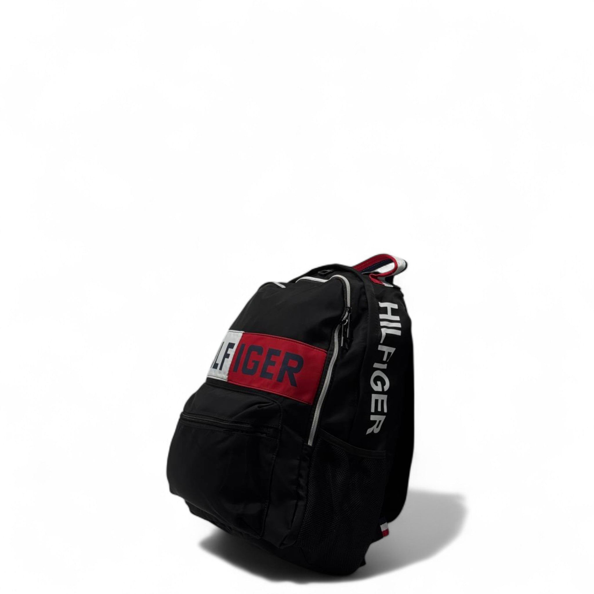 Tommy Hilfiger Logo Backpack 🎯 – Classic Black with Bold Flag Design