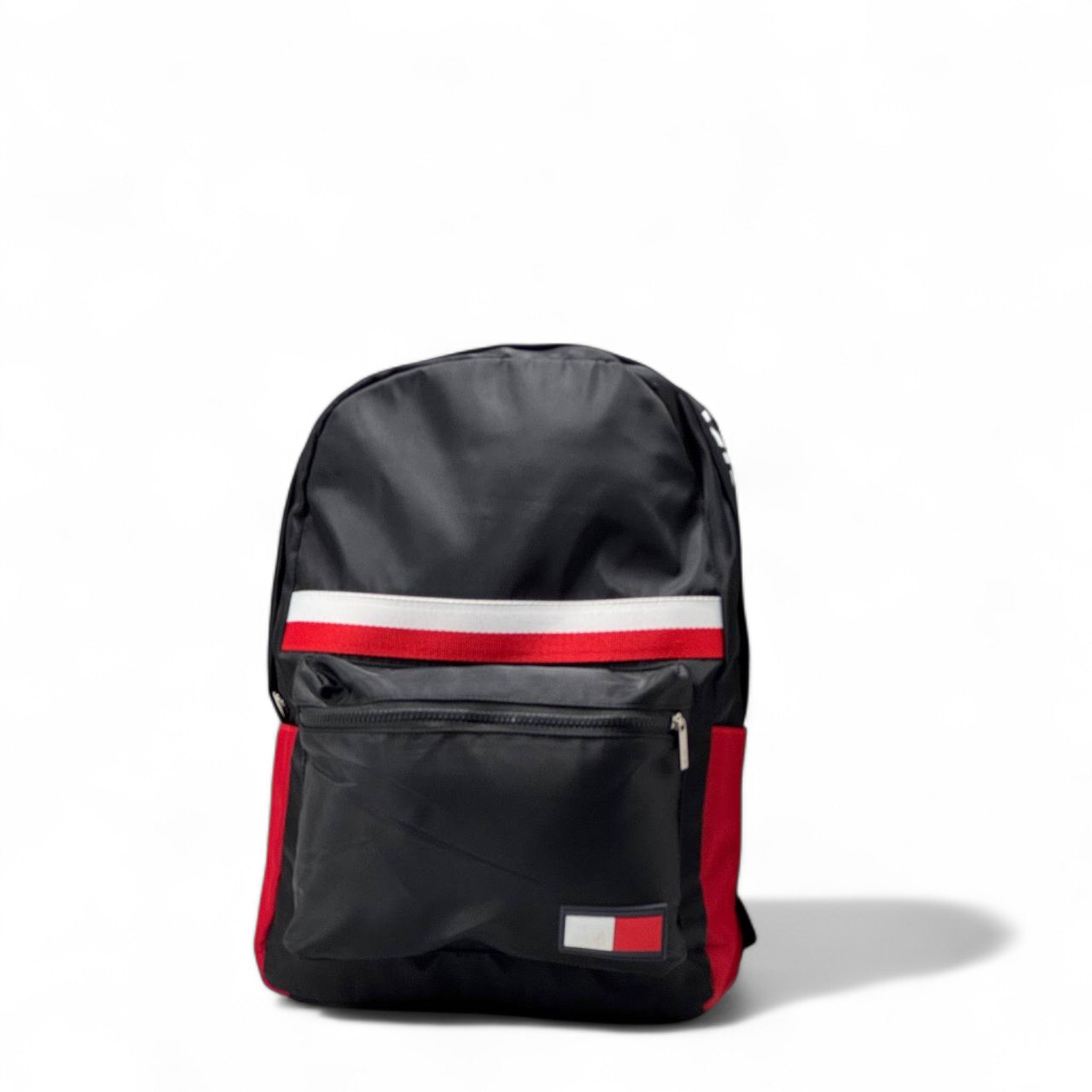 Tommy Hilfiger Colorblock Backpack 🎒 – Red & White Stripe Sport Edition
