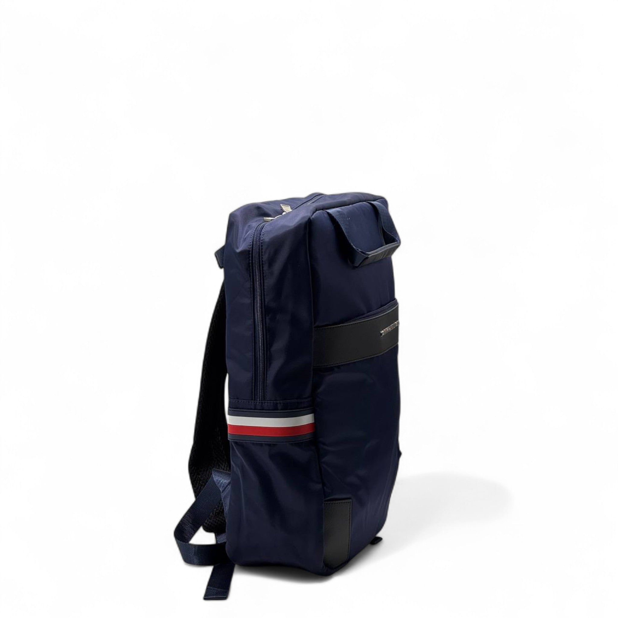 Tommy Hilfiger Navy Backpack 🎒 – Sleek Flag-Side Design for Everyday Style
