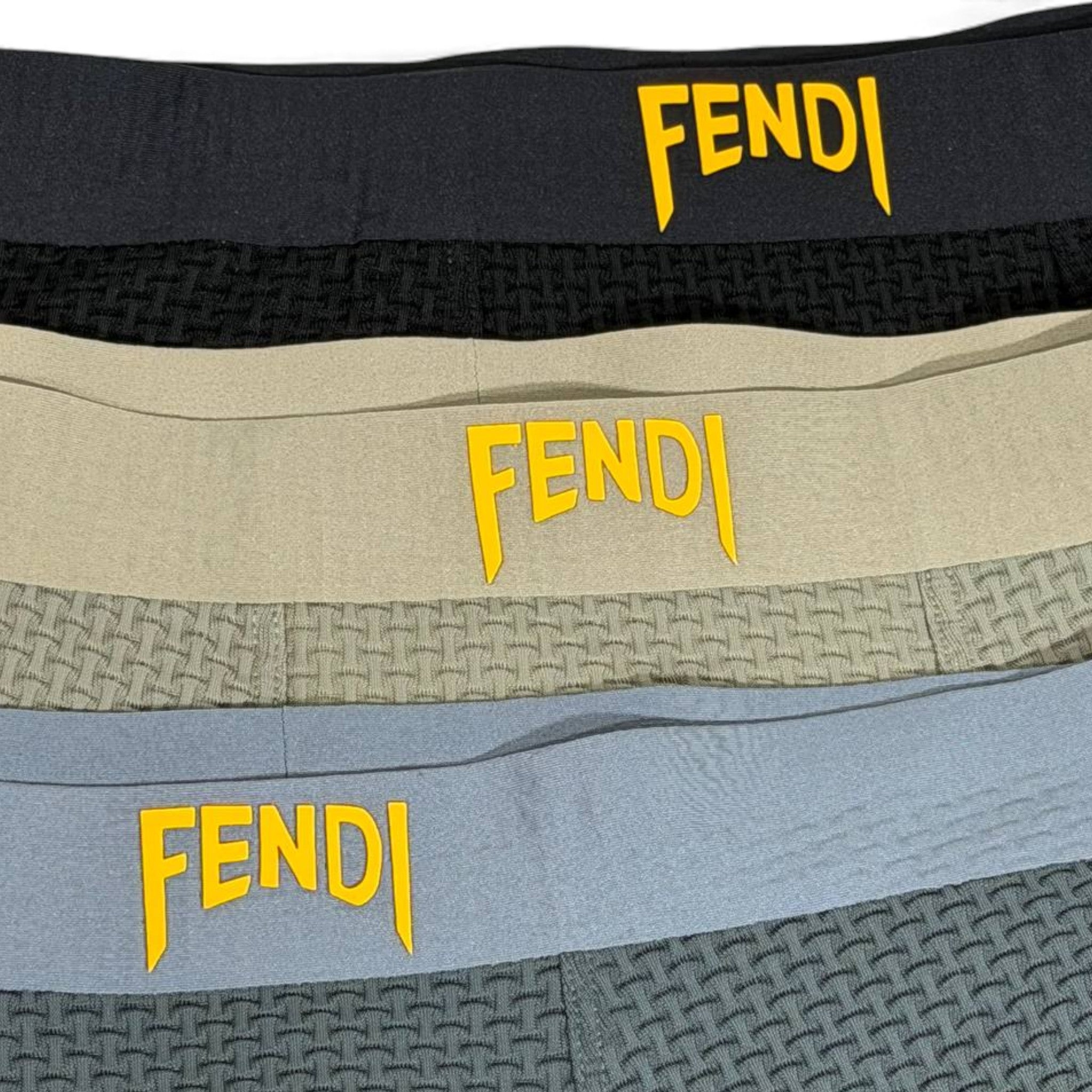 🩲 Fendi Men’s Textured Boxer Briefs – Luxury Comfort 3-Pack