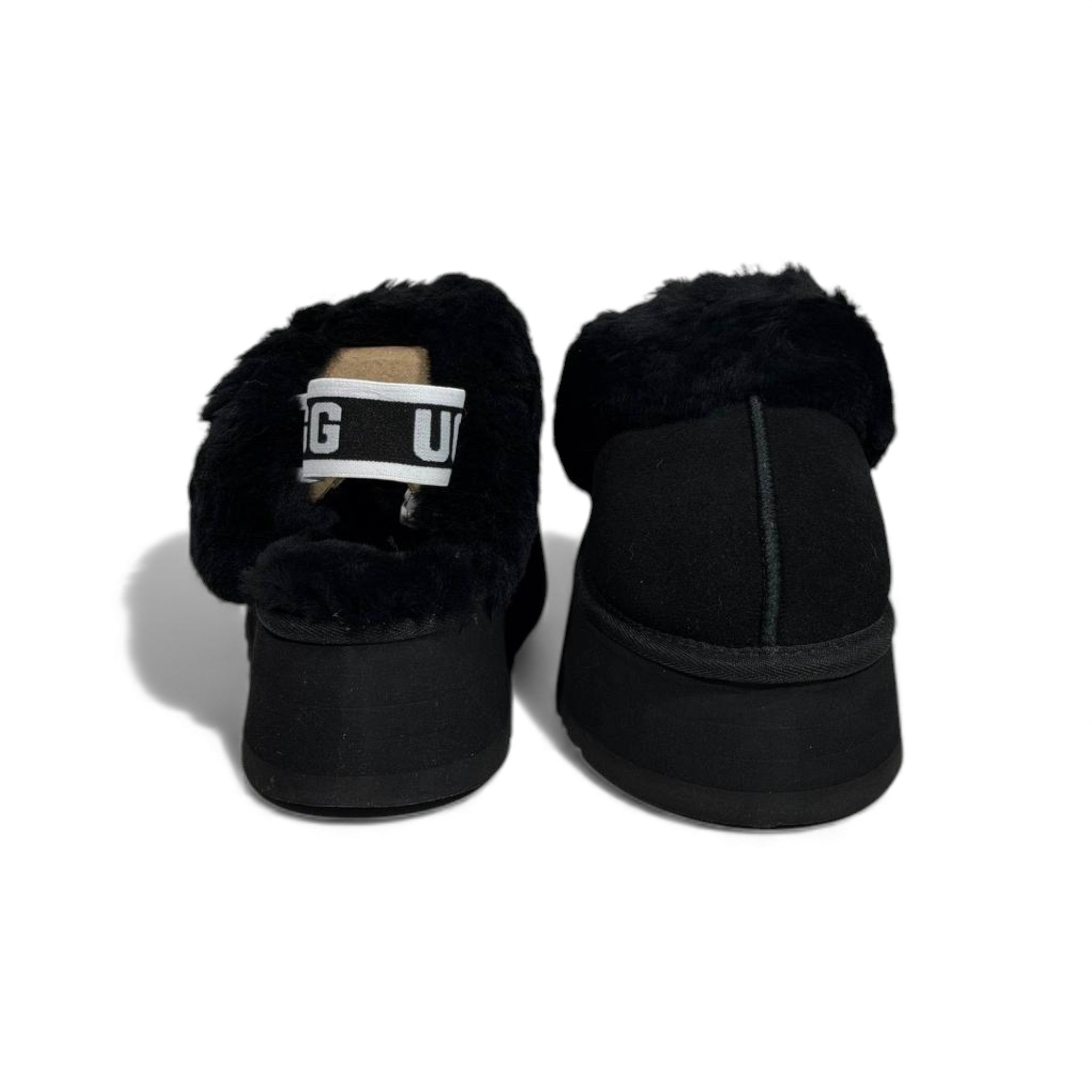 UGG Platform Cozy Slippers – Black Ultimate Comfort Edition 🖤✨