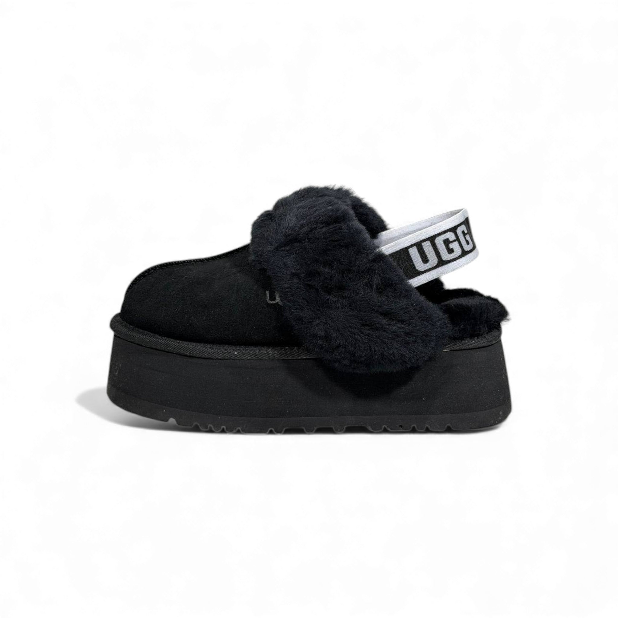 UGG Platform Cozy Slippers – Black Ultimate Comfort Edition 🖤✨