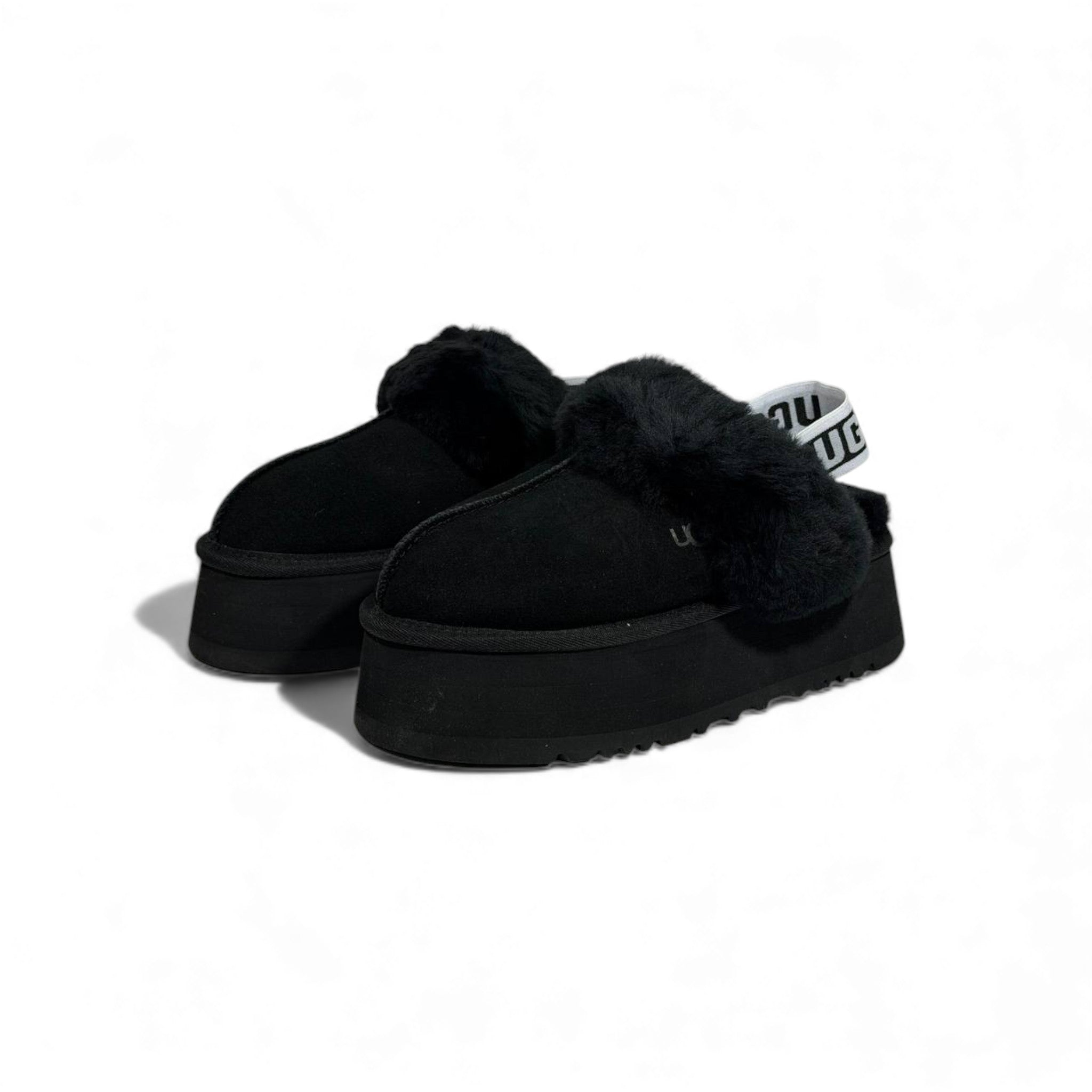 UGG Platform Cozy Slippers – Black Ultimate Comfort Edition 🖤✨
