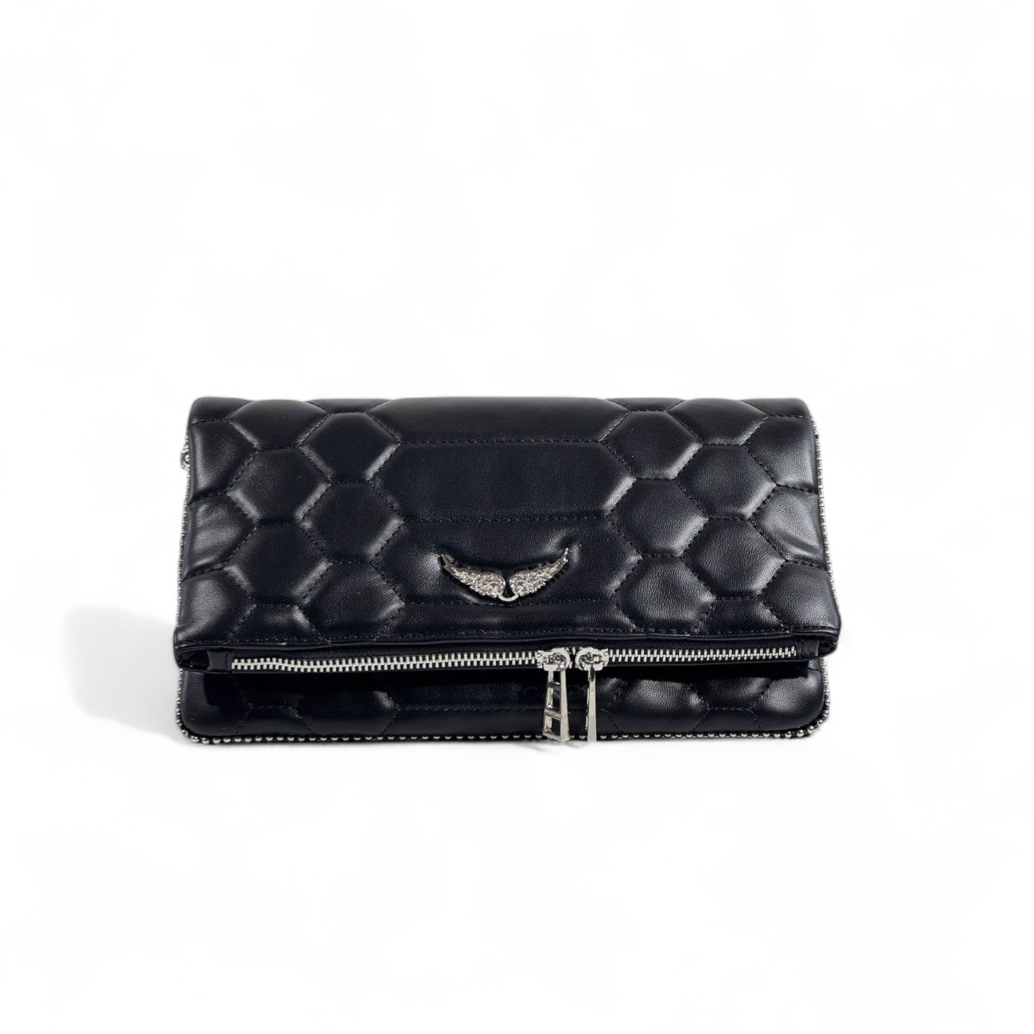 Zadig & Voltaire Quilted Wing Emblem Crossbody Bag – Black 🖤✨