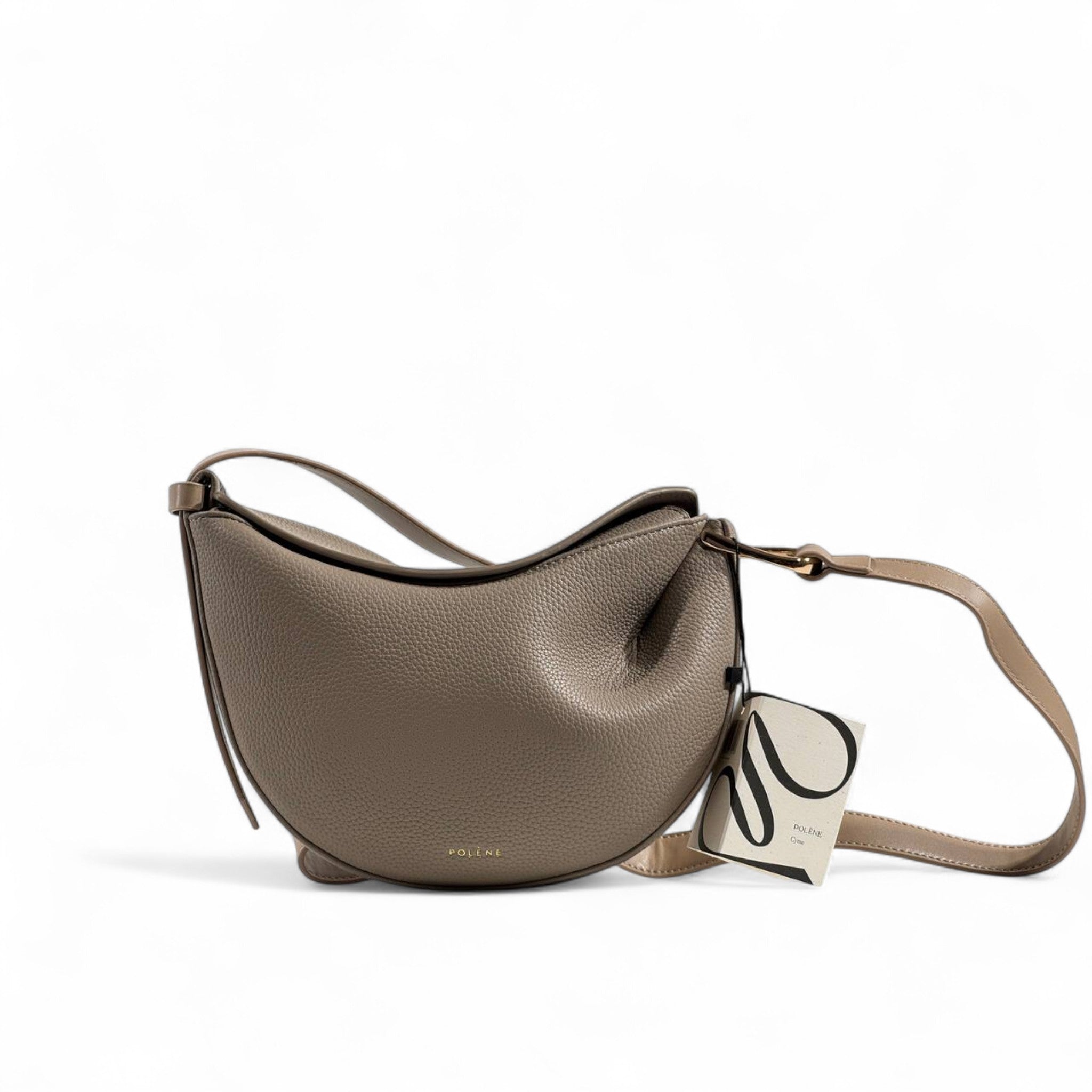 Polène Paris Crescent Crossbody Bag – Taupe Elegance 🤎✨
