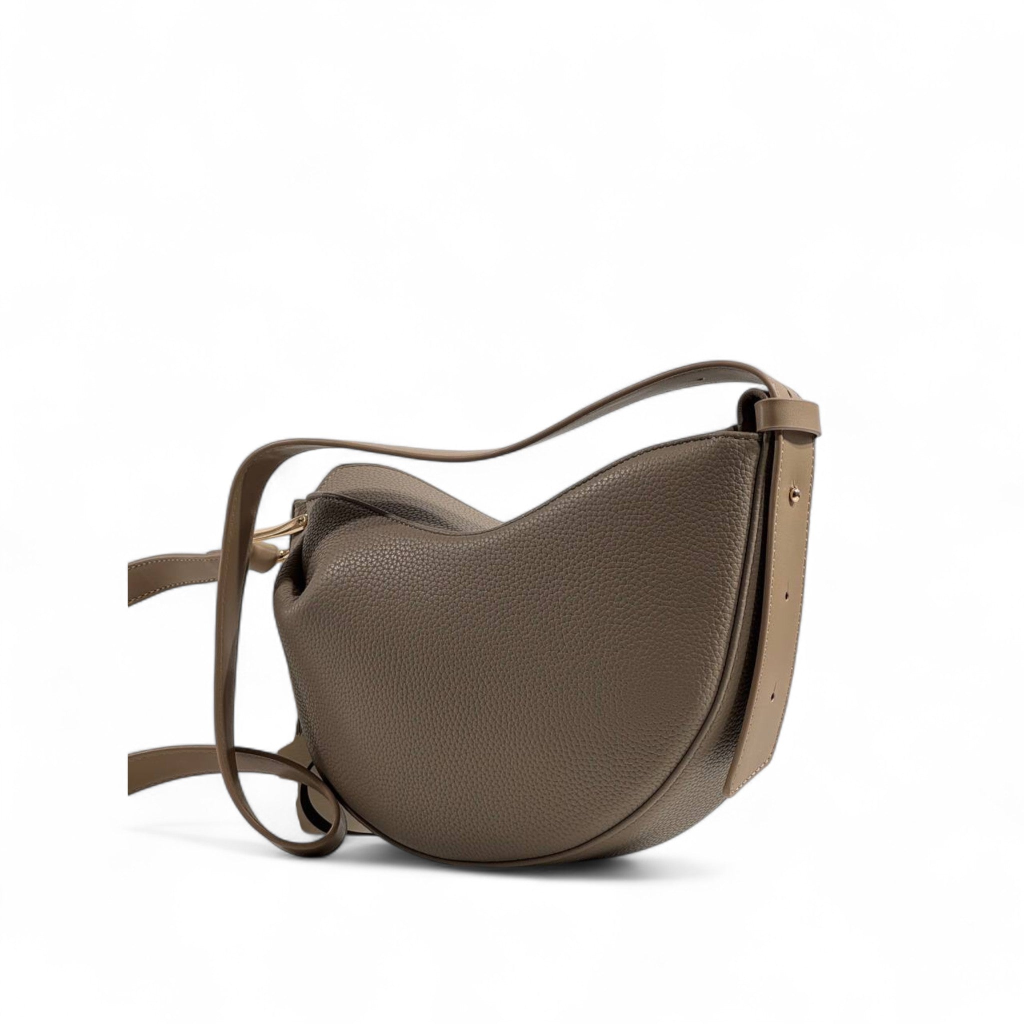 Polène Paris Crescent Crossbody Bag – Taupe Elegance 🤎✨