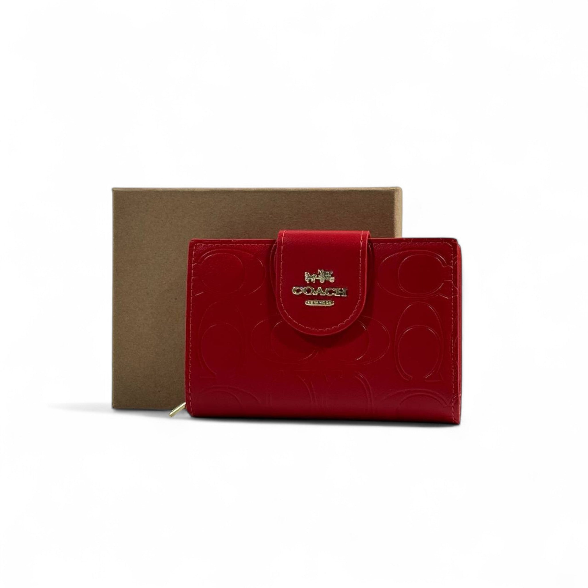 ❤️ Coach Signature Red Leather Wallet – Fierce, Elegant & Iconic ✨