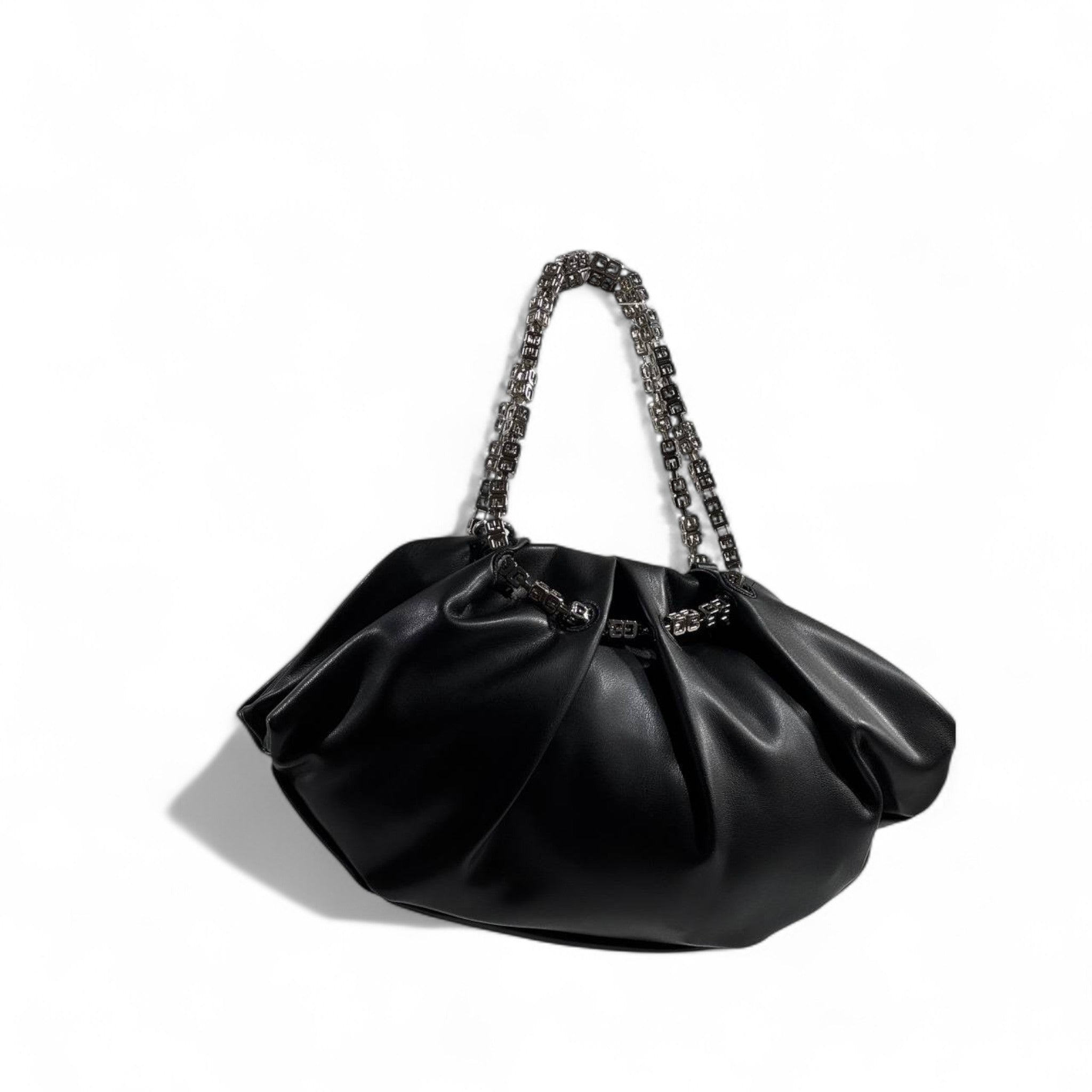 🖤 Givenchy Black Chain-Handle Handbag – Bold, Sculptural & Couture ✨