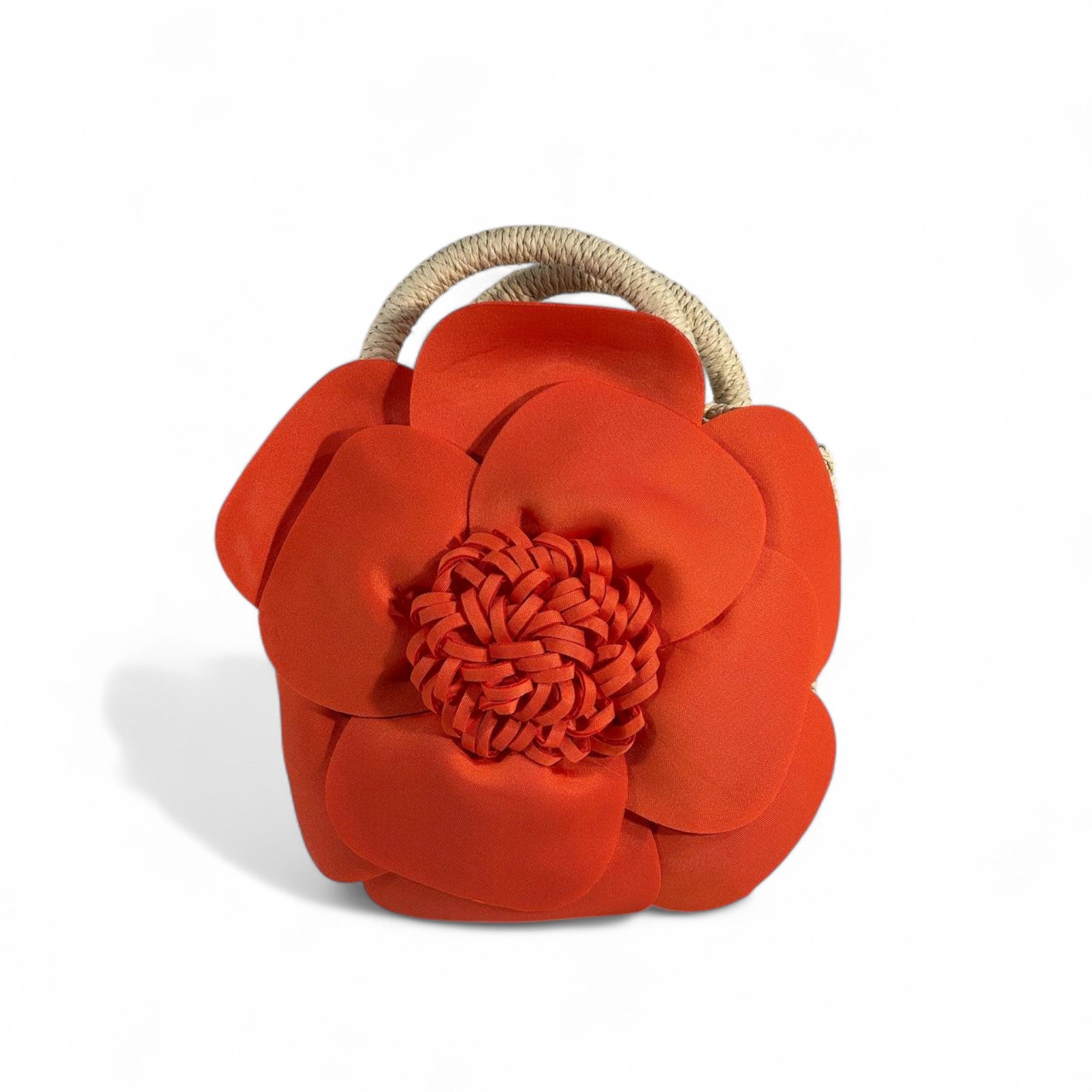🌺 orange Flower Handbag – Bold, Artistic & Fashion-Forward ✨