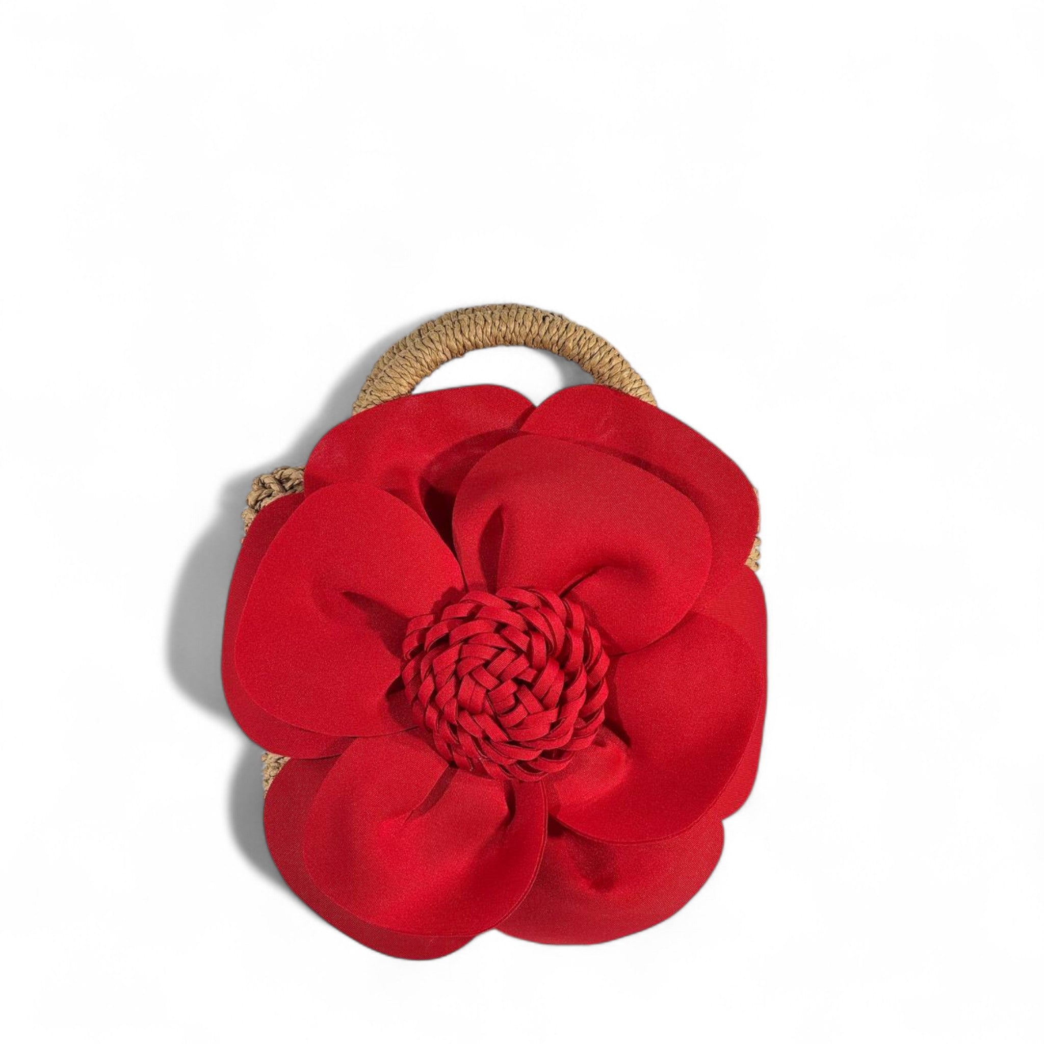 🌹 Red Flower Handbag – Artistic, Bold & Elegant ✨