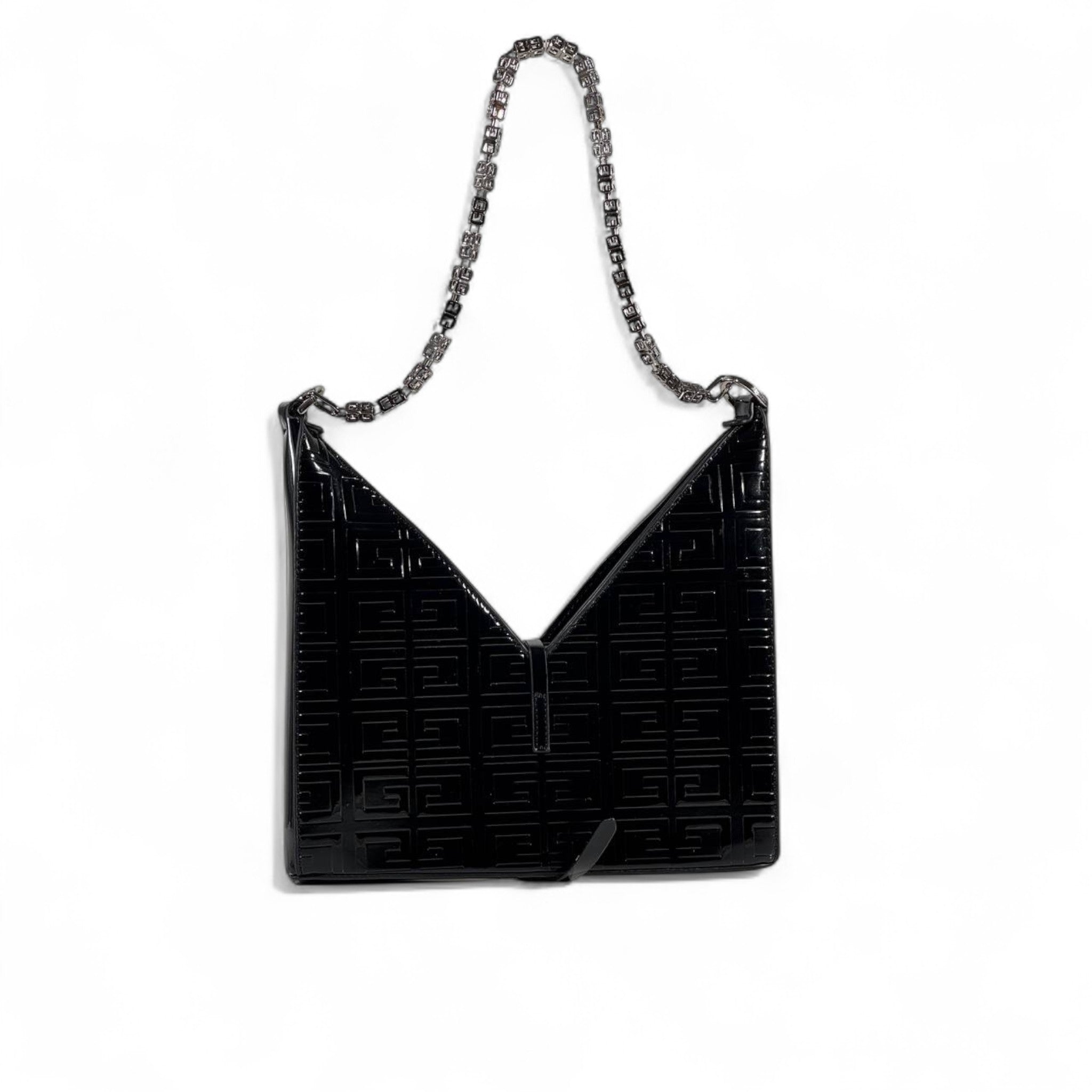 🖤 Givenchy Black V-Cut Chain Shoulder Bag – Modern, Bold & Couture ✨