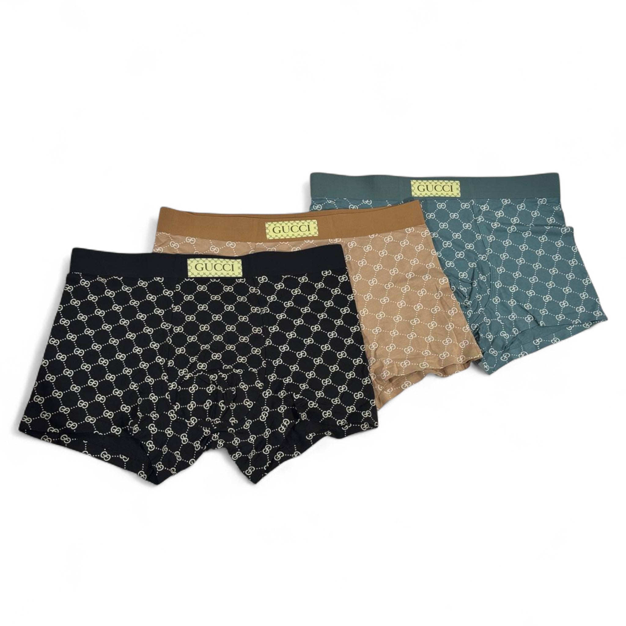 🔥 Gucci-Inspired Boxer Briefs (3-Pack) – Luxury Patterned Edition 👑✨