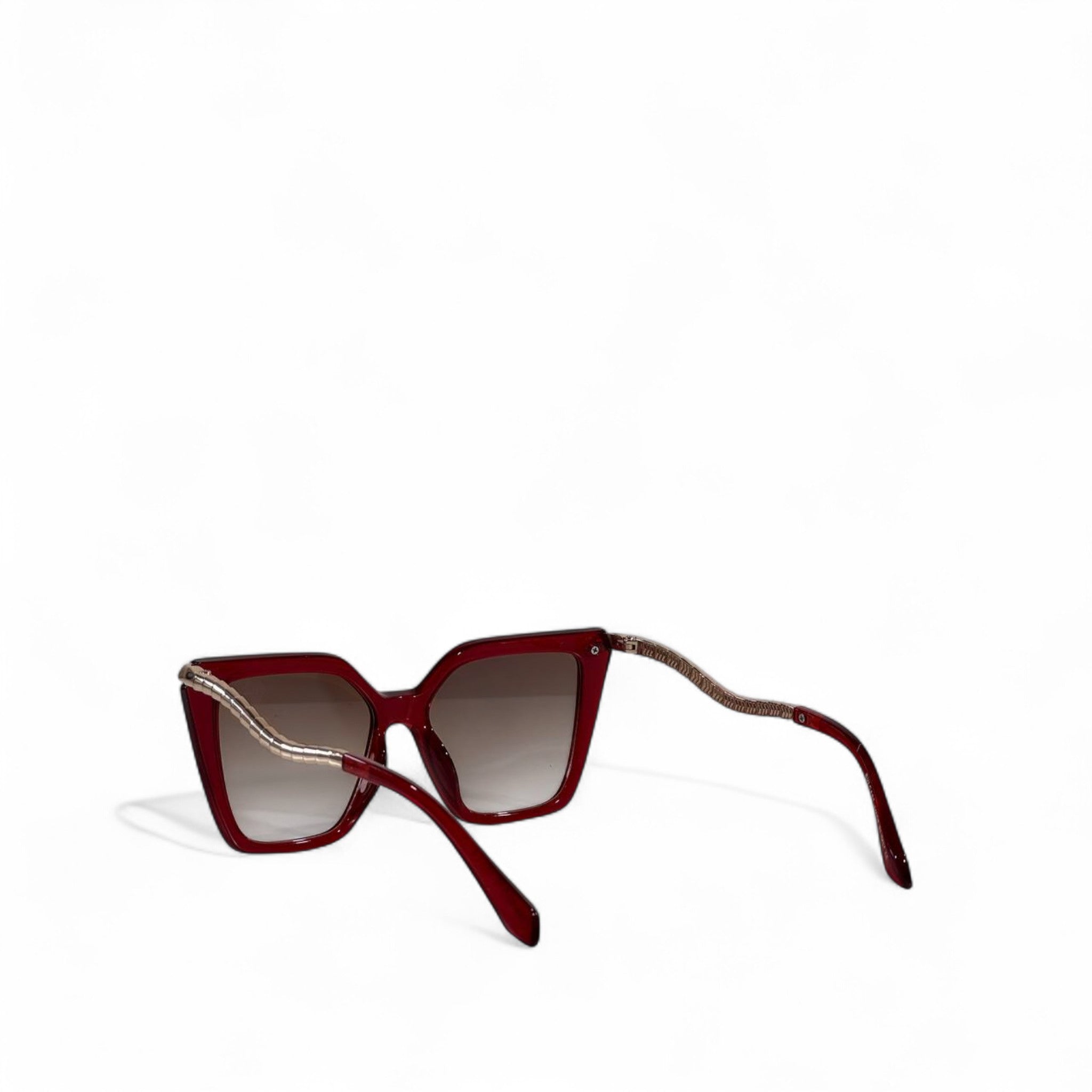 ✨ Bvlgari Serpenti Sunglasses – Red Oversized Cat-Eye with Gold Snake Temples 🐍👑