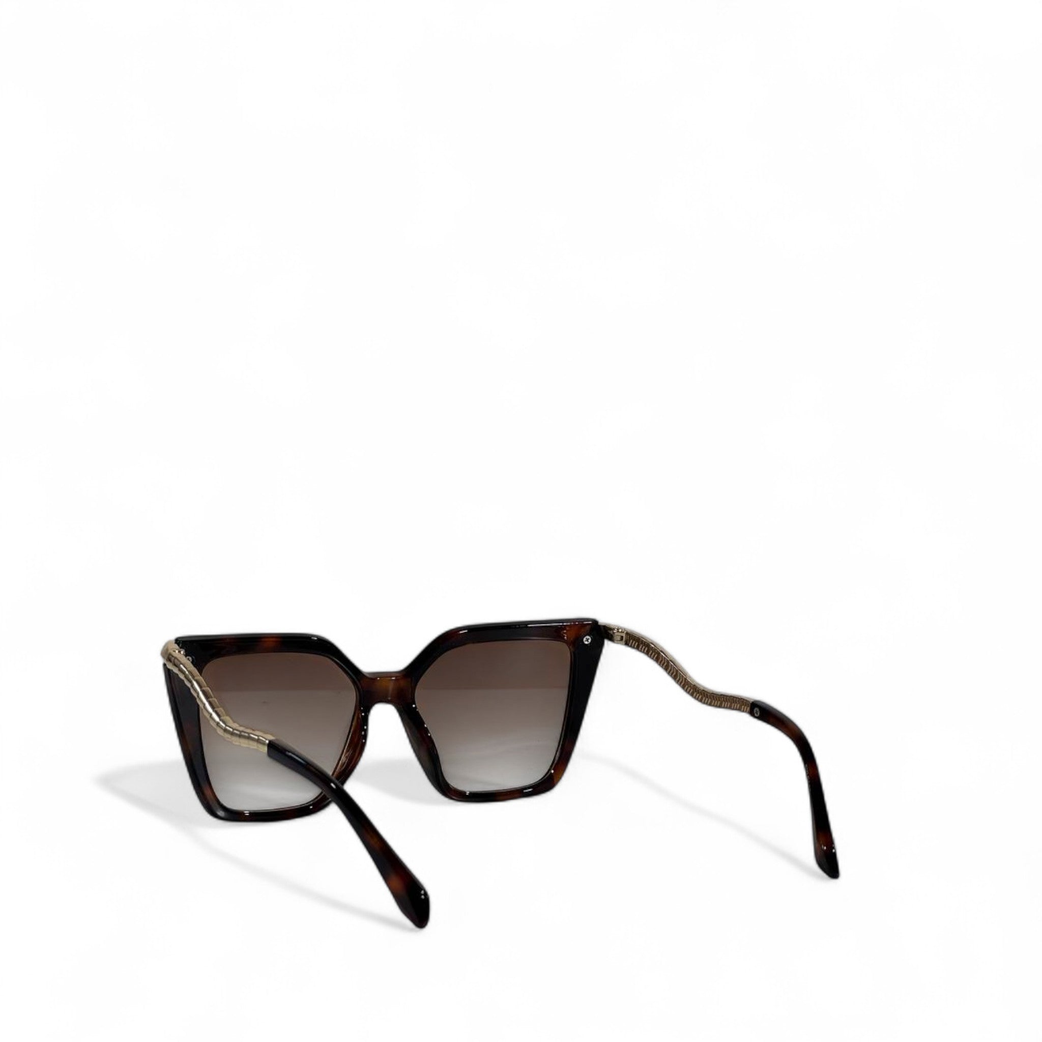 Bvlgari Serpenti Sunglasses – Tortoiseshell Oversized with Gold Snake Temples 🐍✨